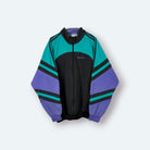 Adidas Vintage Sweatjacke Schwarz Türkis Lila M