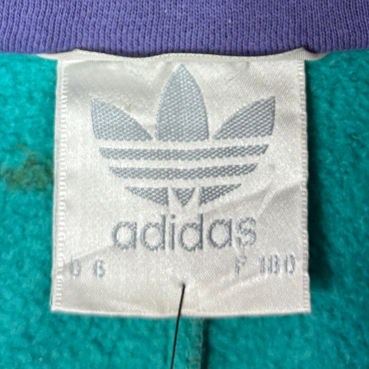 Adidas Vintage Sweatjacke Schwarz Türkis Lila M – Foto 5
