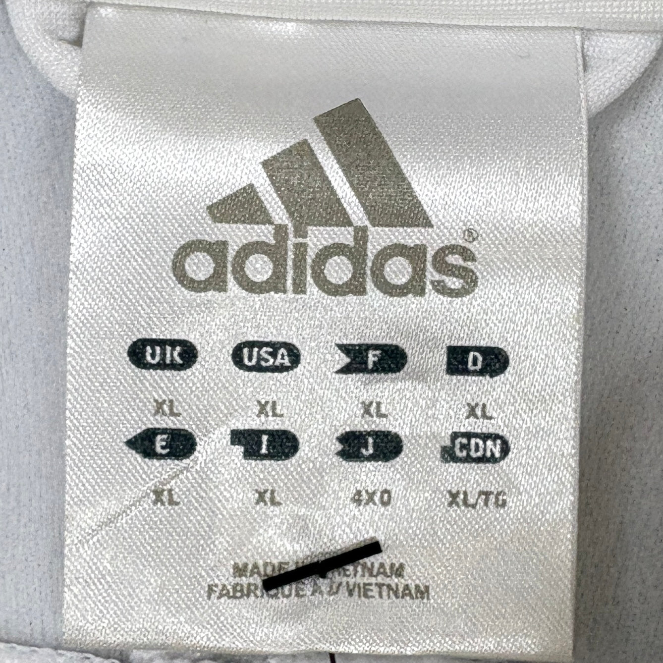 Adidas Vintage Trainingsjacke Streifen Weiß XL – Foto 3