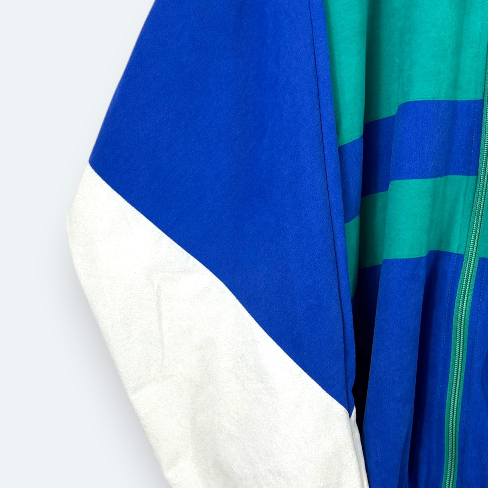 American Place Vintage Samt Trainingsjacke Colorblock Grün XL – Foto 4