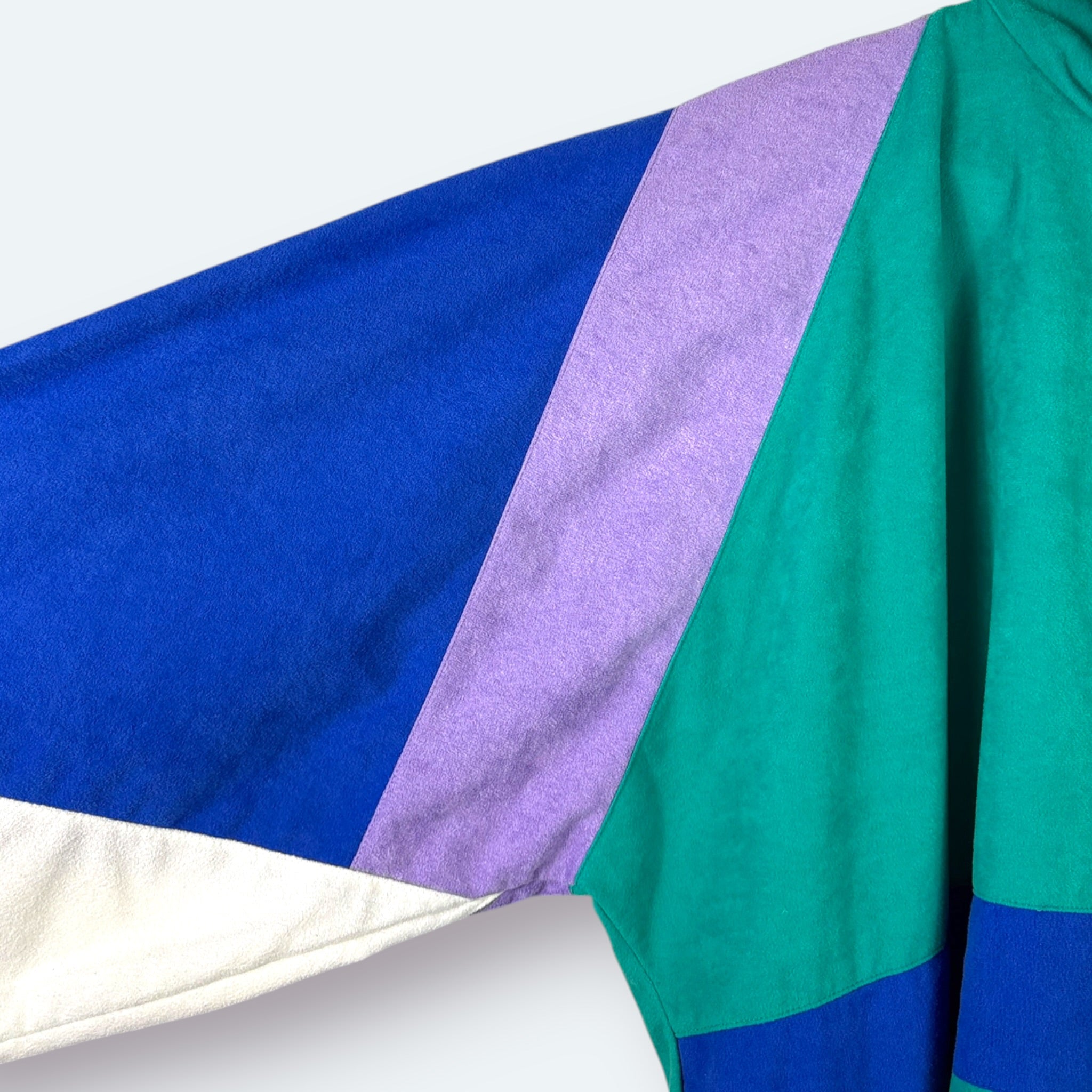 American Place Vintage Samt Trainingsjacke Colorblock Grün XL – Foto 7