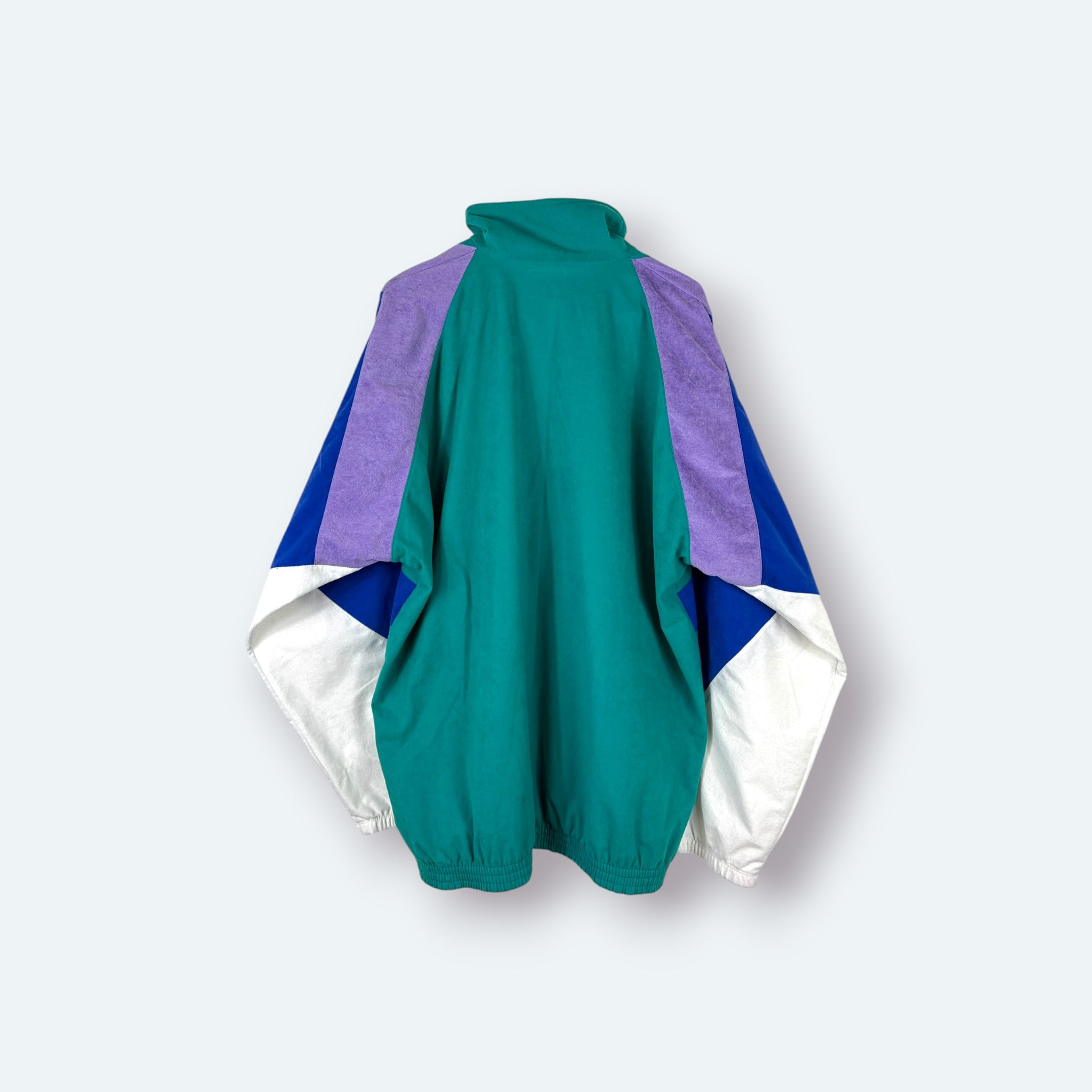 American Place Vintage Samt Trainingsjacke Colorblock Grün XL – Foto 9