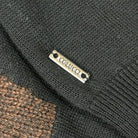Carlo Colucci Vintage Strickpullover Schlittenhund Stickerei Blau L – Foto 4
