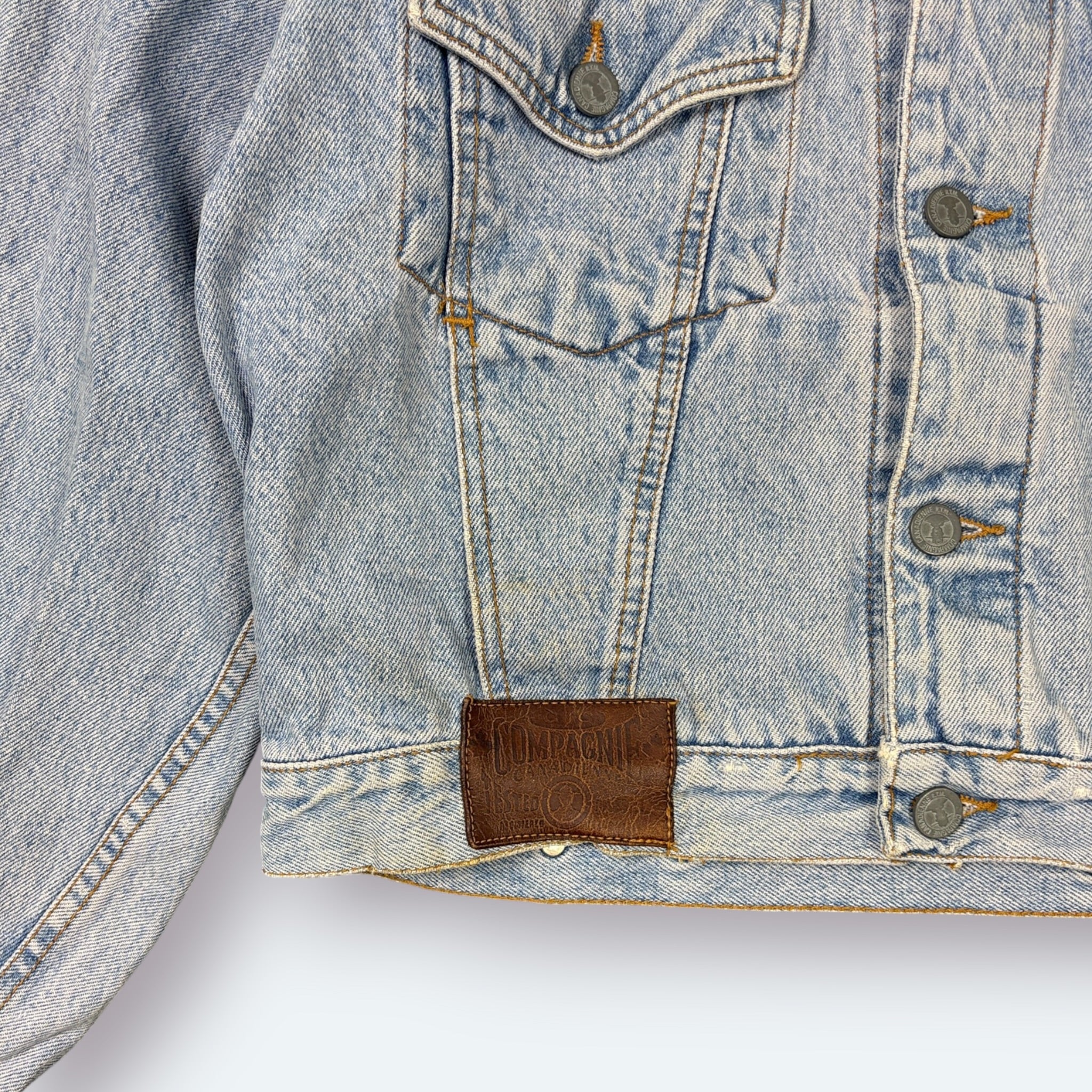 Compagnie Canadienne Vintage Jeansjacke Blau S – Foto 3