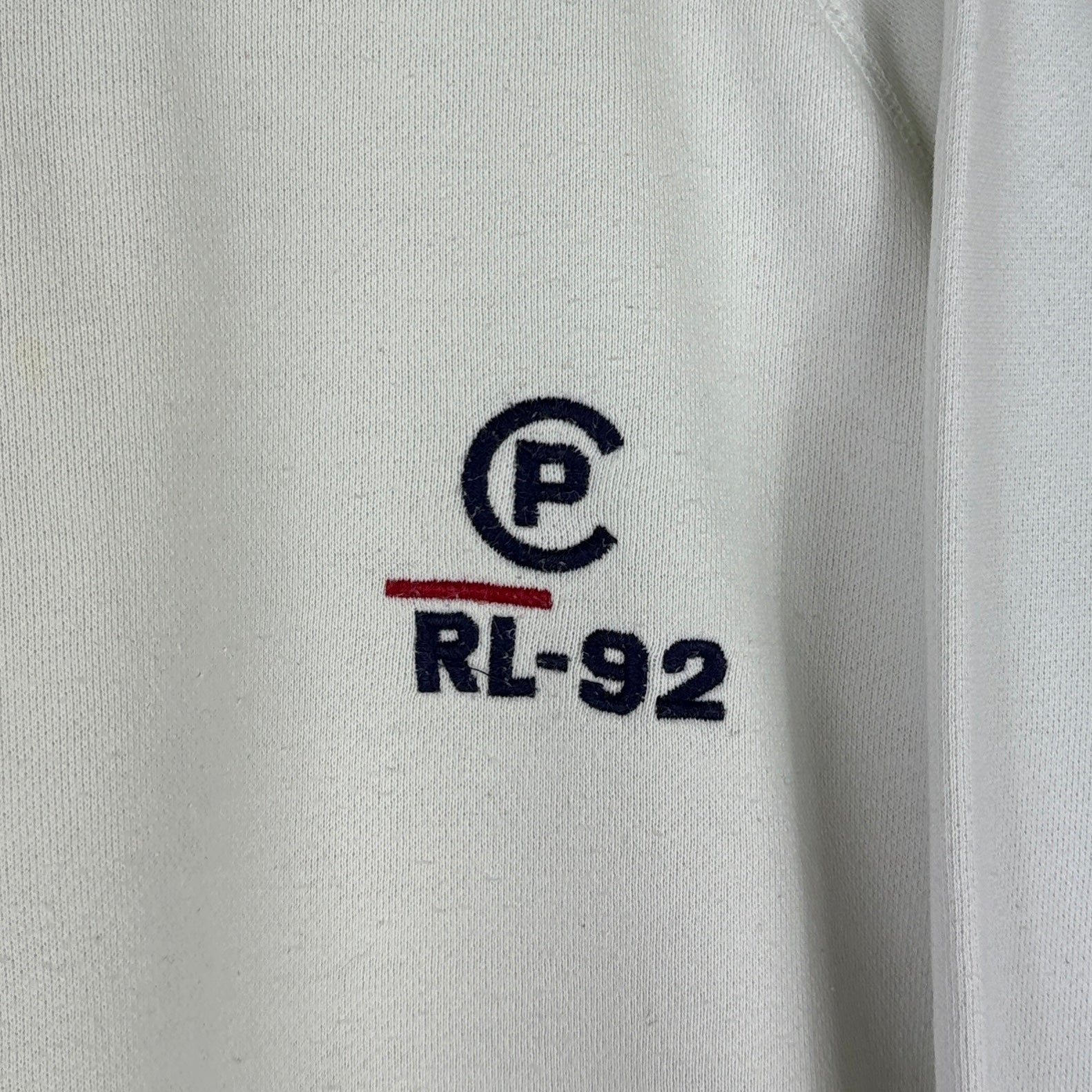 Ralph Lauren Vintage Half Zip Weiß L (FLECK??) - Vinverse