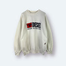 Diesel Big Logo Vintage Sweater Creme Weiß L - Vinverse