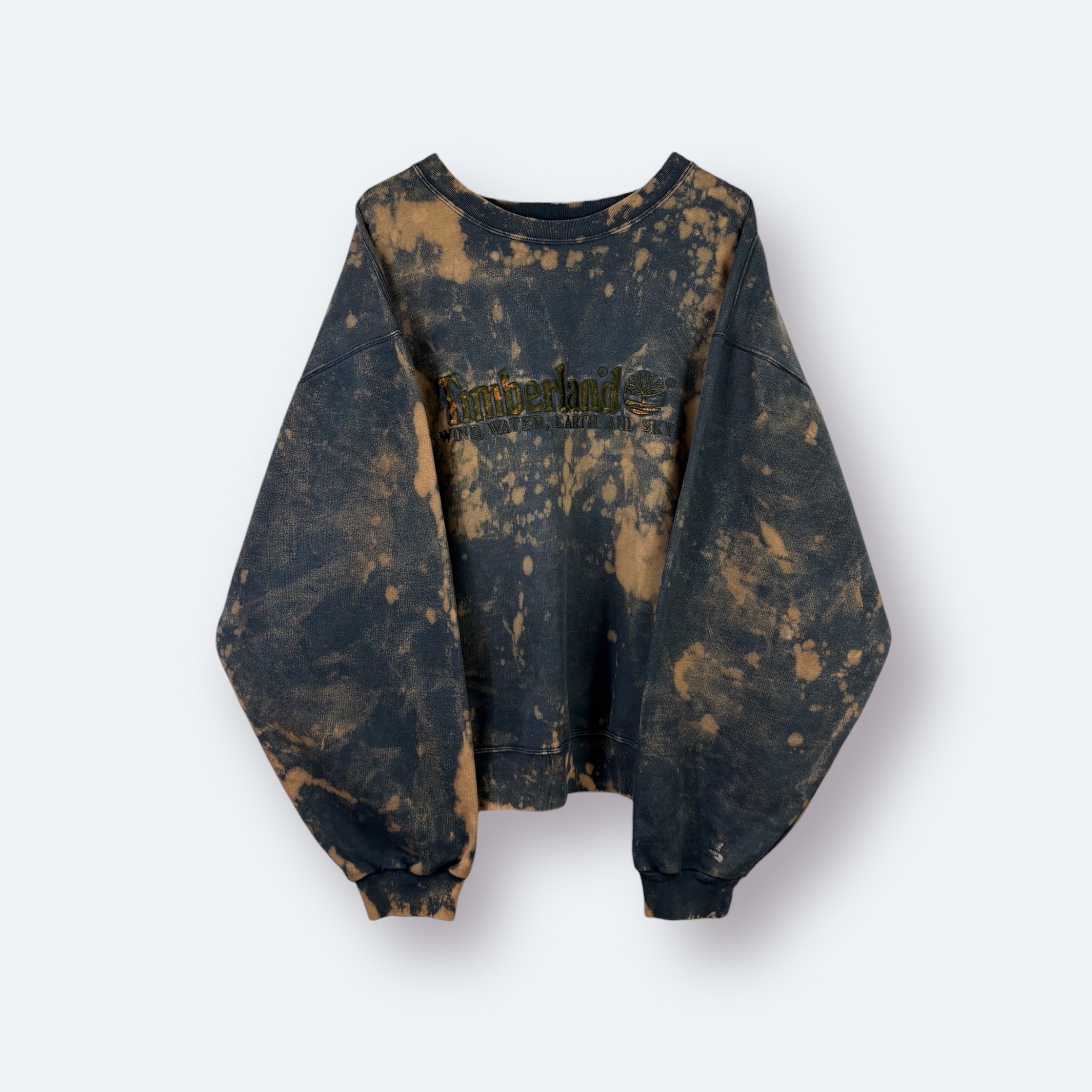 Timberland 90s Vintage Re:Bleach Sweater Blau Beige M - Vinverse