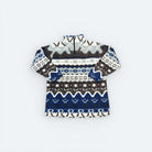 New Fast Vintage Fleece Pullover Gemustert Bunt M - Vinverse