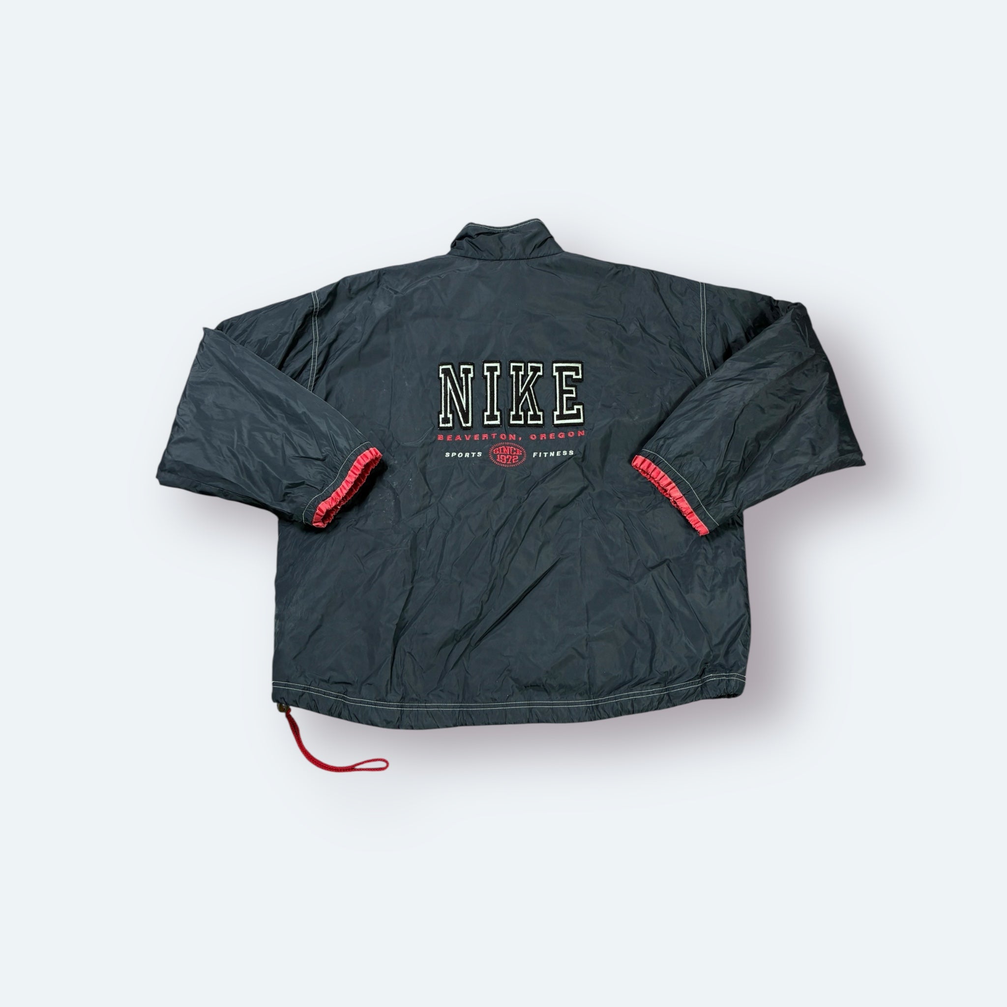 Nike 90s Vintage Outdoor Windbreaker Übergangsjacke Schwarz XL - Vinverse