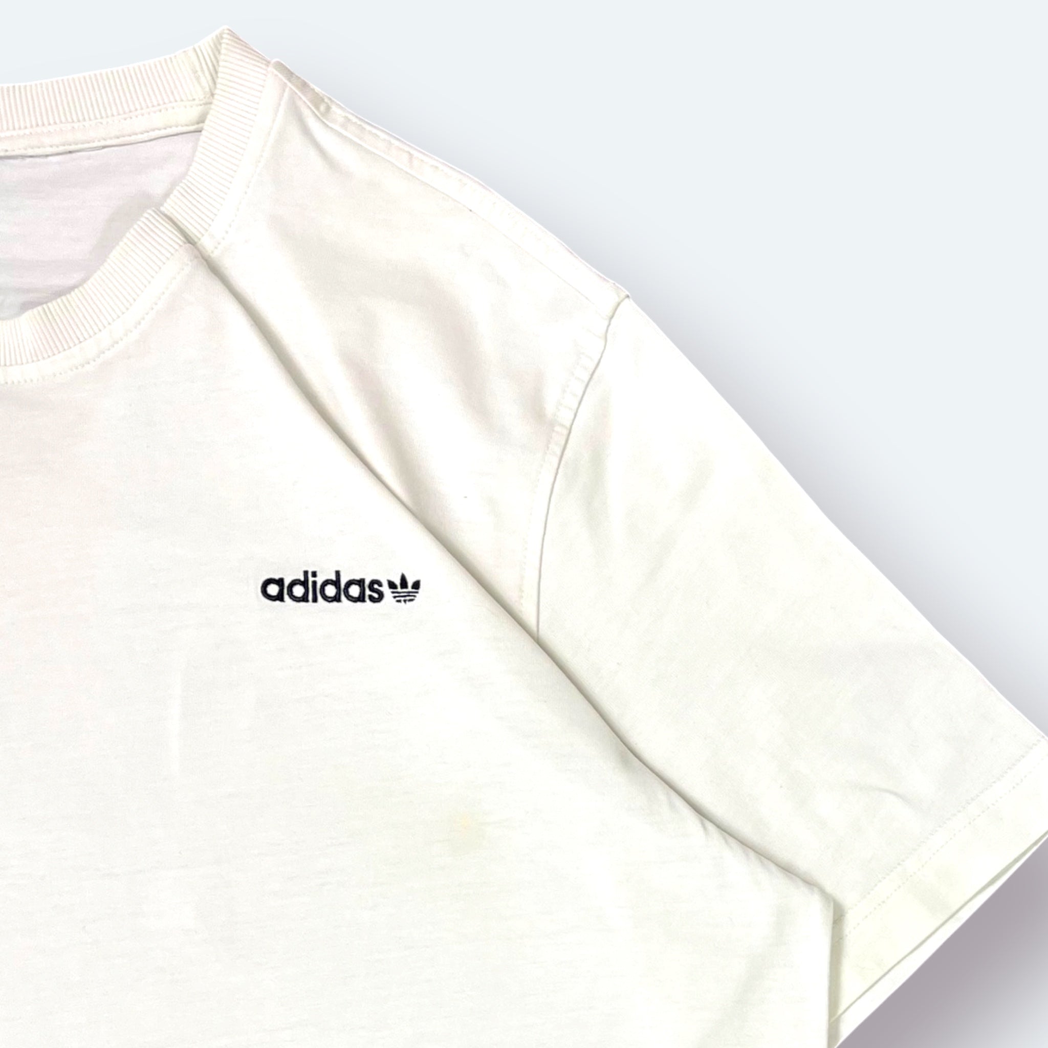Adidas Vintage T-Shirt Backprint Weiß XXL - Vinverse