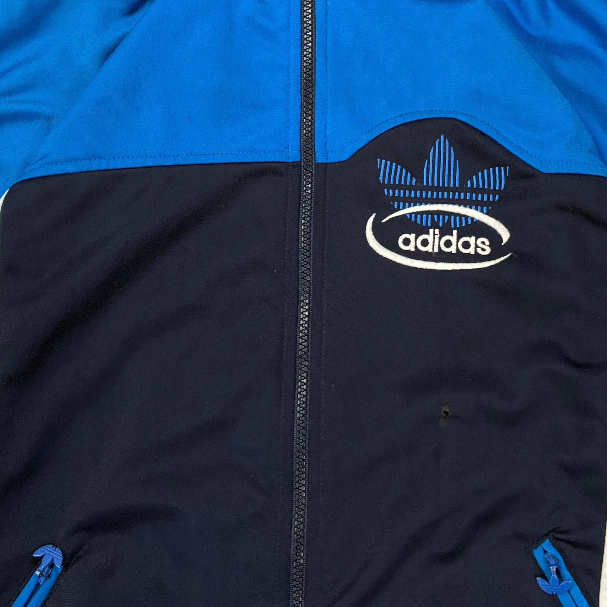 Adidas Vintage Trainingsjacke Blau M - Vinverse