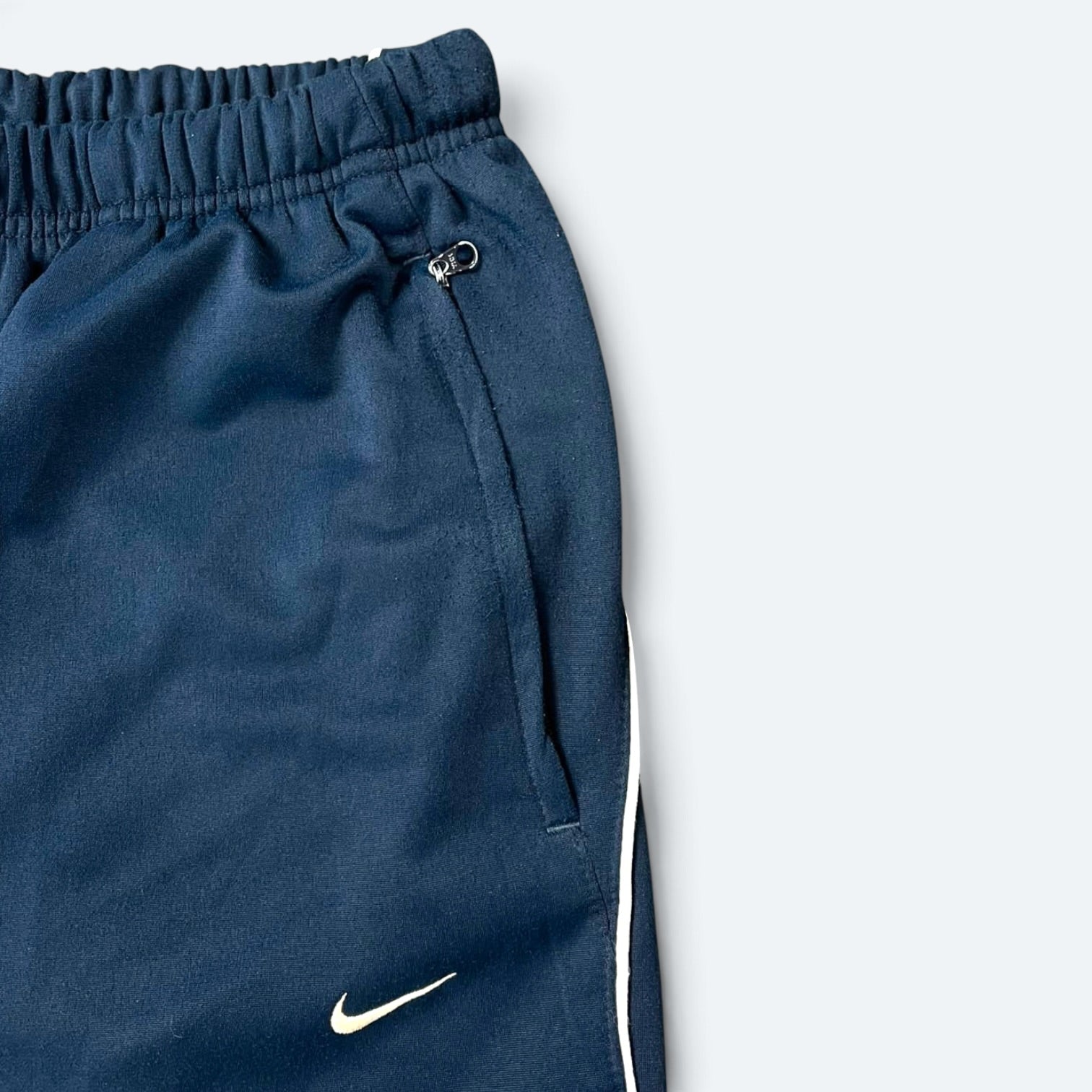 Nike Trackpants Open Leg 2000s Marineblau M - Vinverse