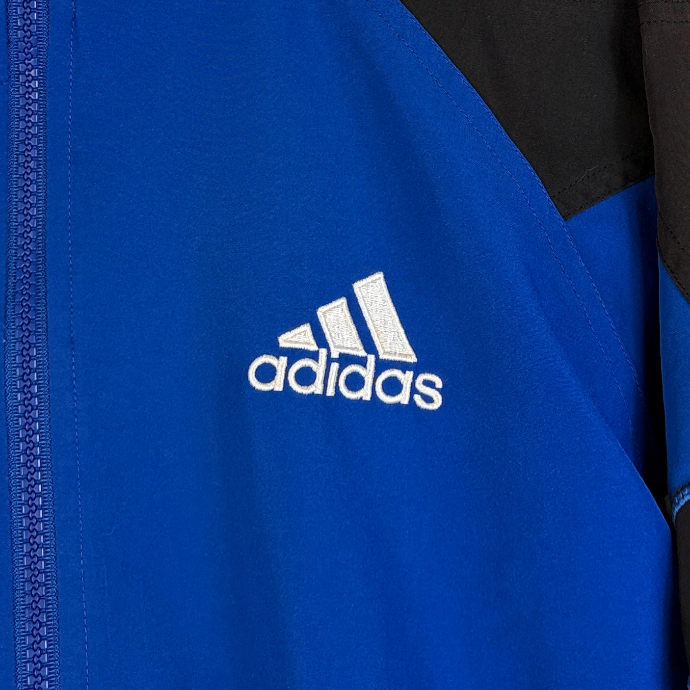 Adidas Vintage Trainingsjacke 90s Blau Schwarz S - Vinverse