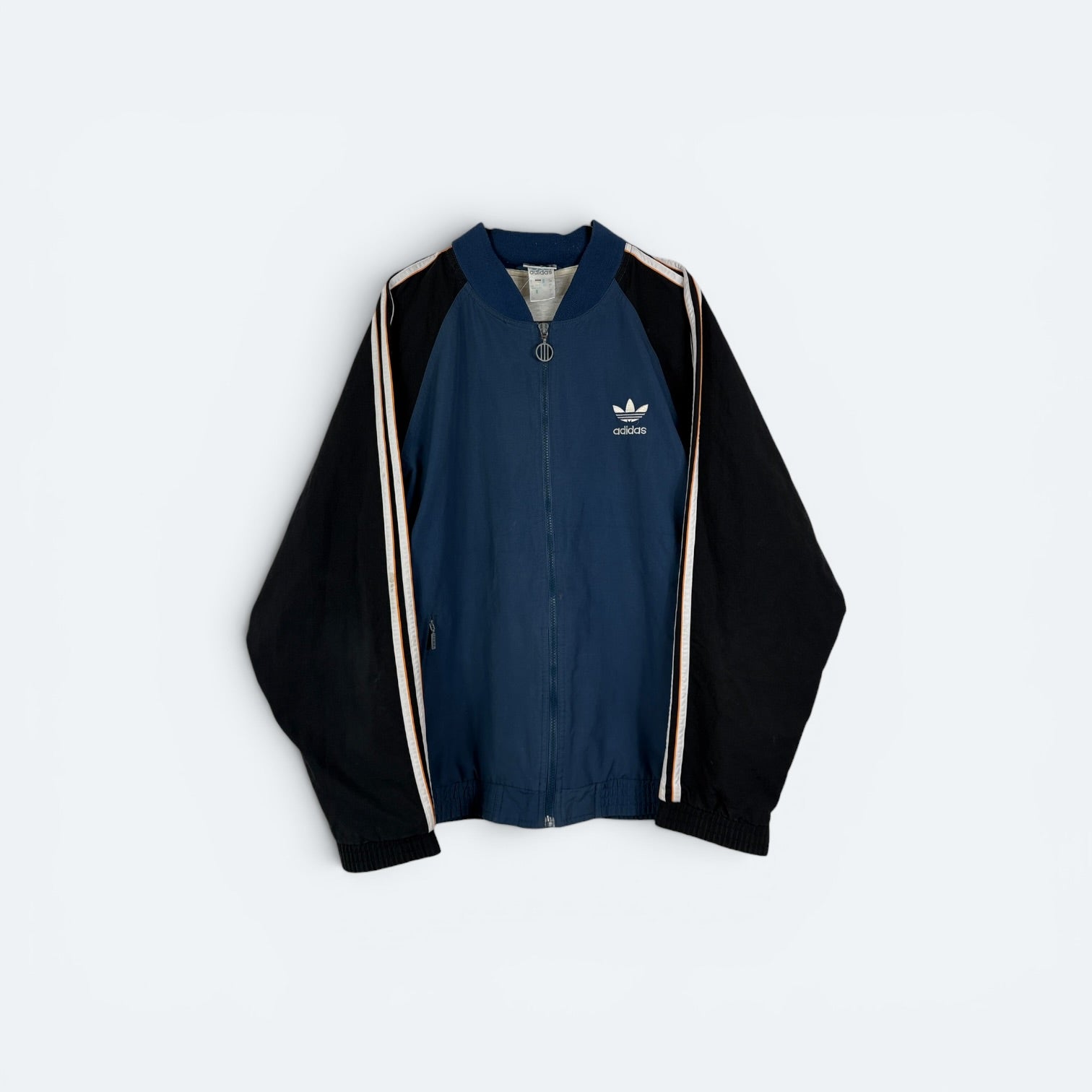 Adidas Vintage Trainingsjacke Blau Schwarz L - Vinverse
