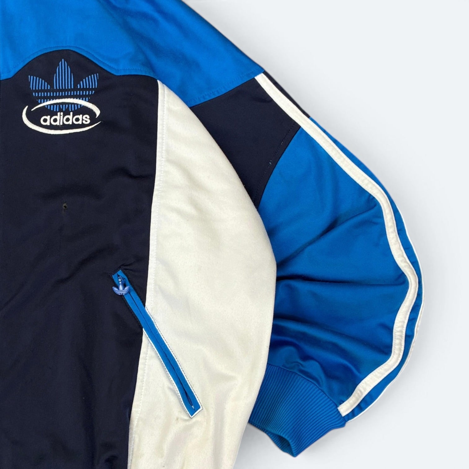 Adidas Vintage Trainingsjacke Blau M - Vinverse