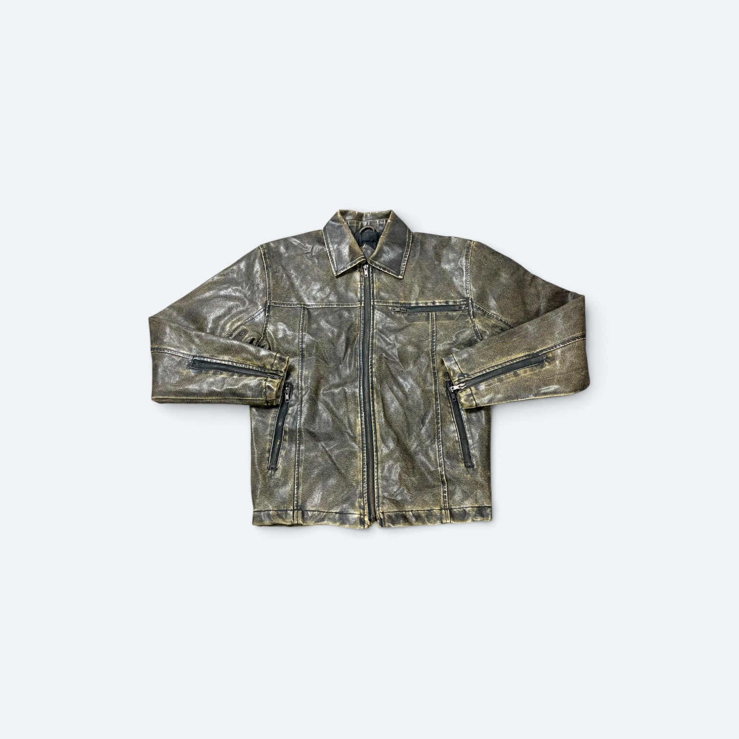 BC Ethic Vintage Lederjacke Grau S - Vinverse