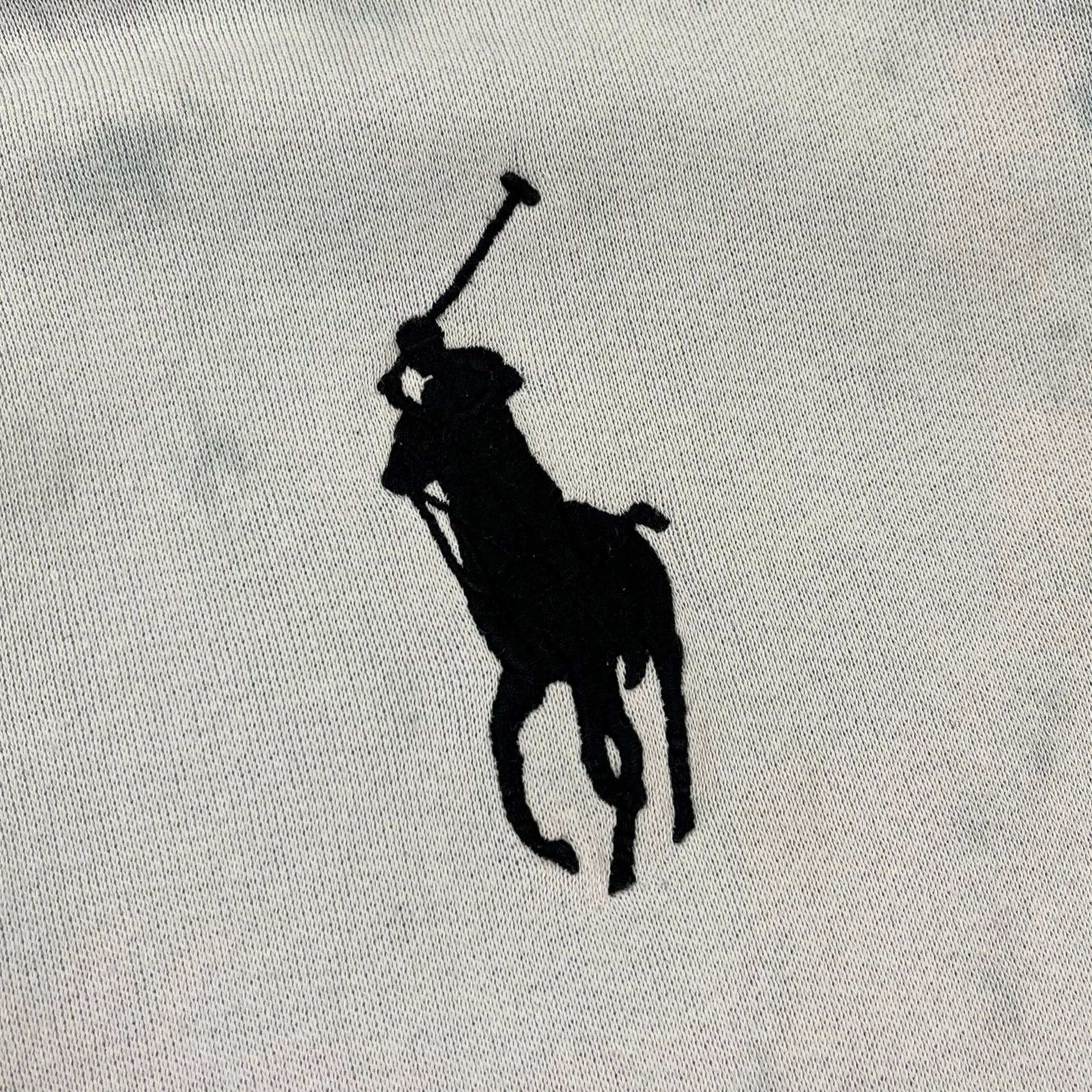 Ralph Lauren Big Pony Vintage Re:Bleach Hoodie Hellblau Weiß S - Vinverse