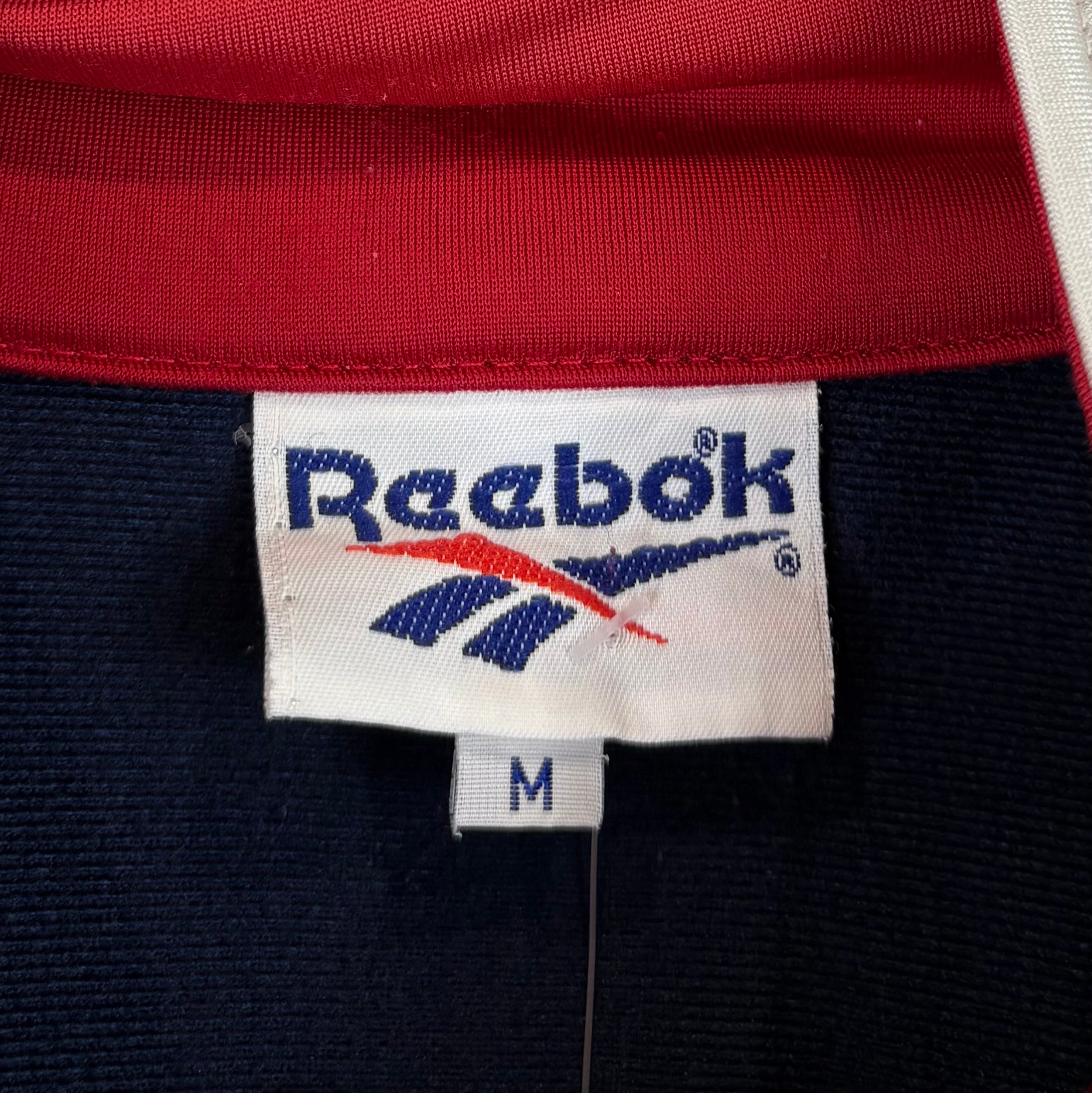 Reebok 90s Vintage Trainingsjacke Blau Rot Weiß M - Vinverse