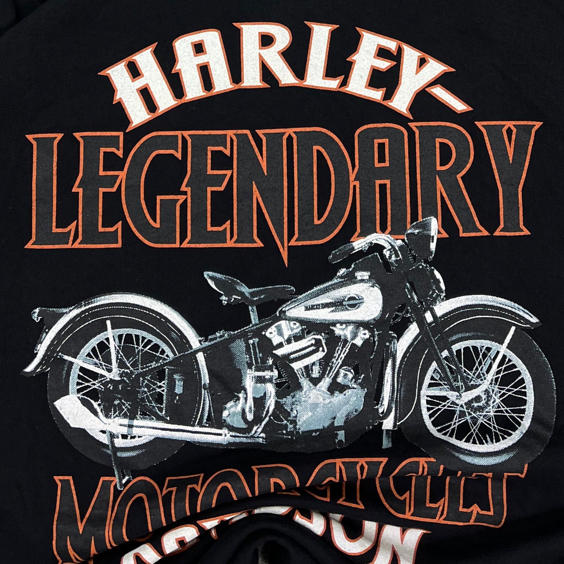Harley Davidson Vintage T-Shirt Motorrad Print Schwarz XL - Vinverse
