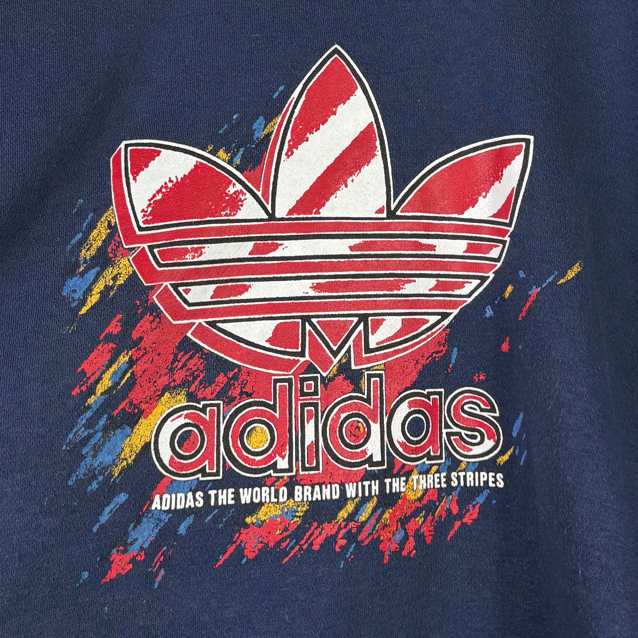 Adidas 90s Vintage Sweater Print Bunt L - Vinverse