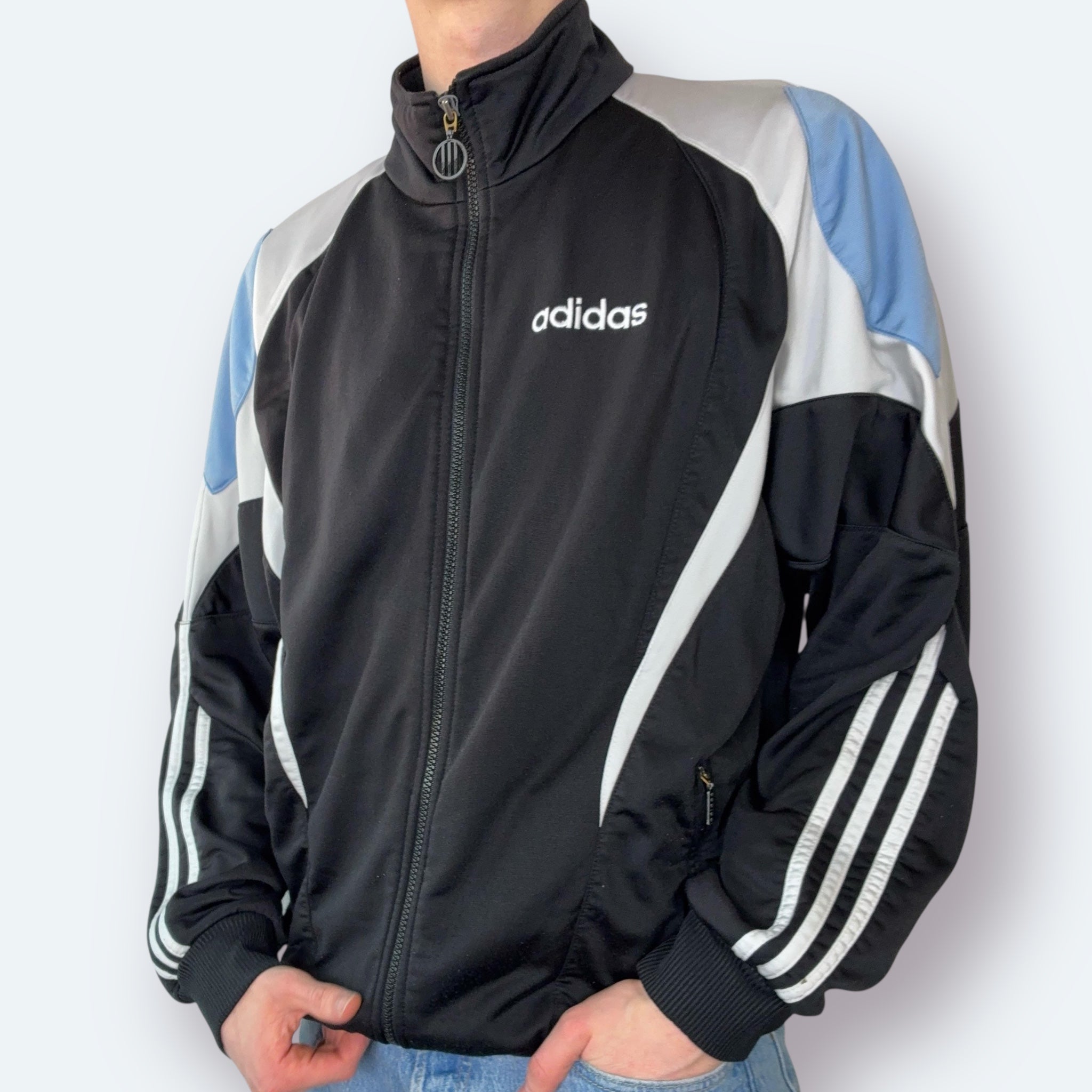 Adidas 90s Vintage Trainingsjacke Schwarz L - Vinverse