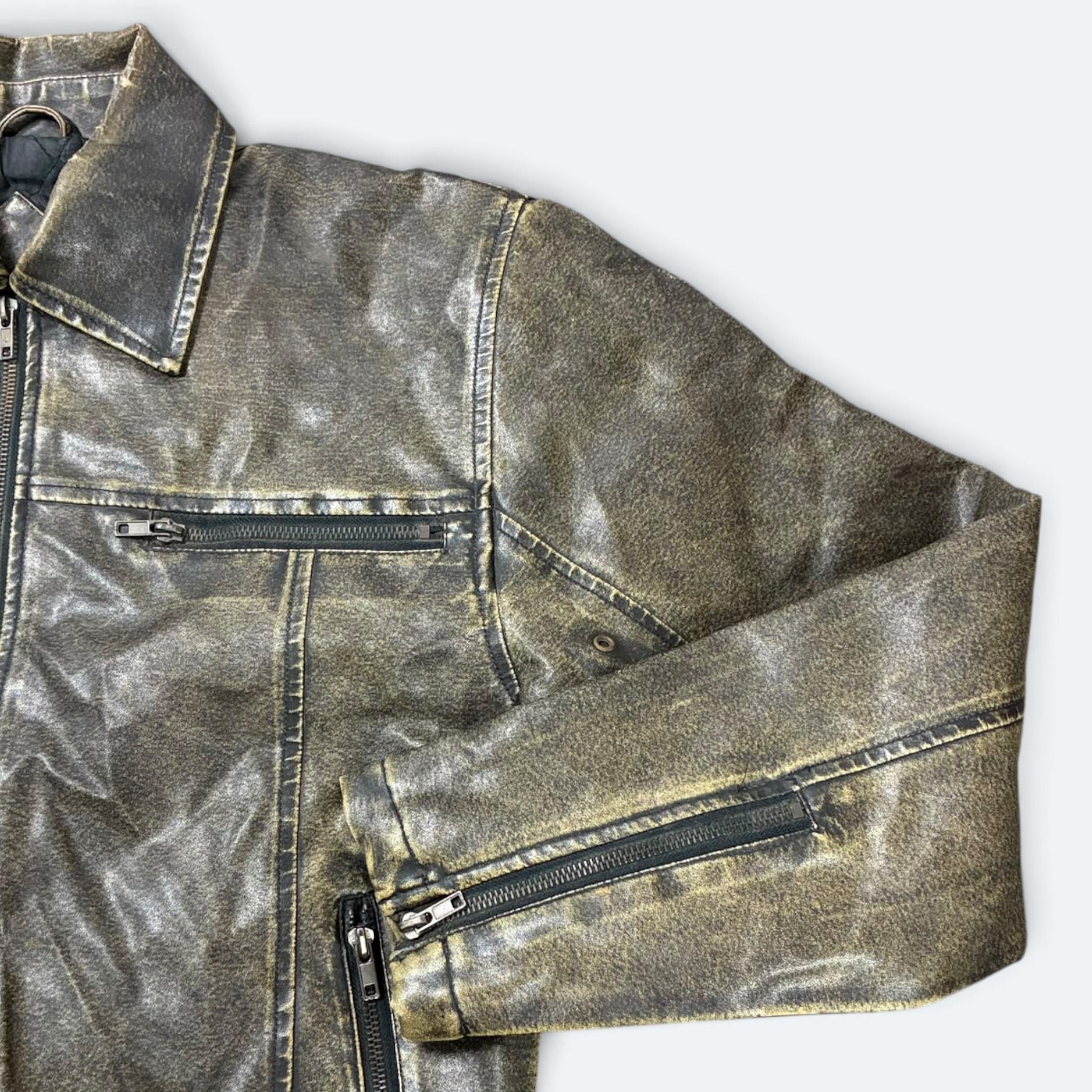 BC Ethic Vintage Lederjacke Grau S - Vinverse