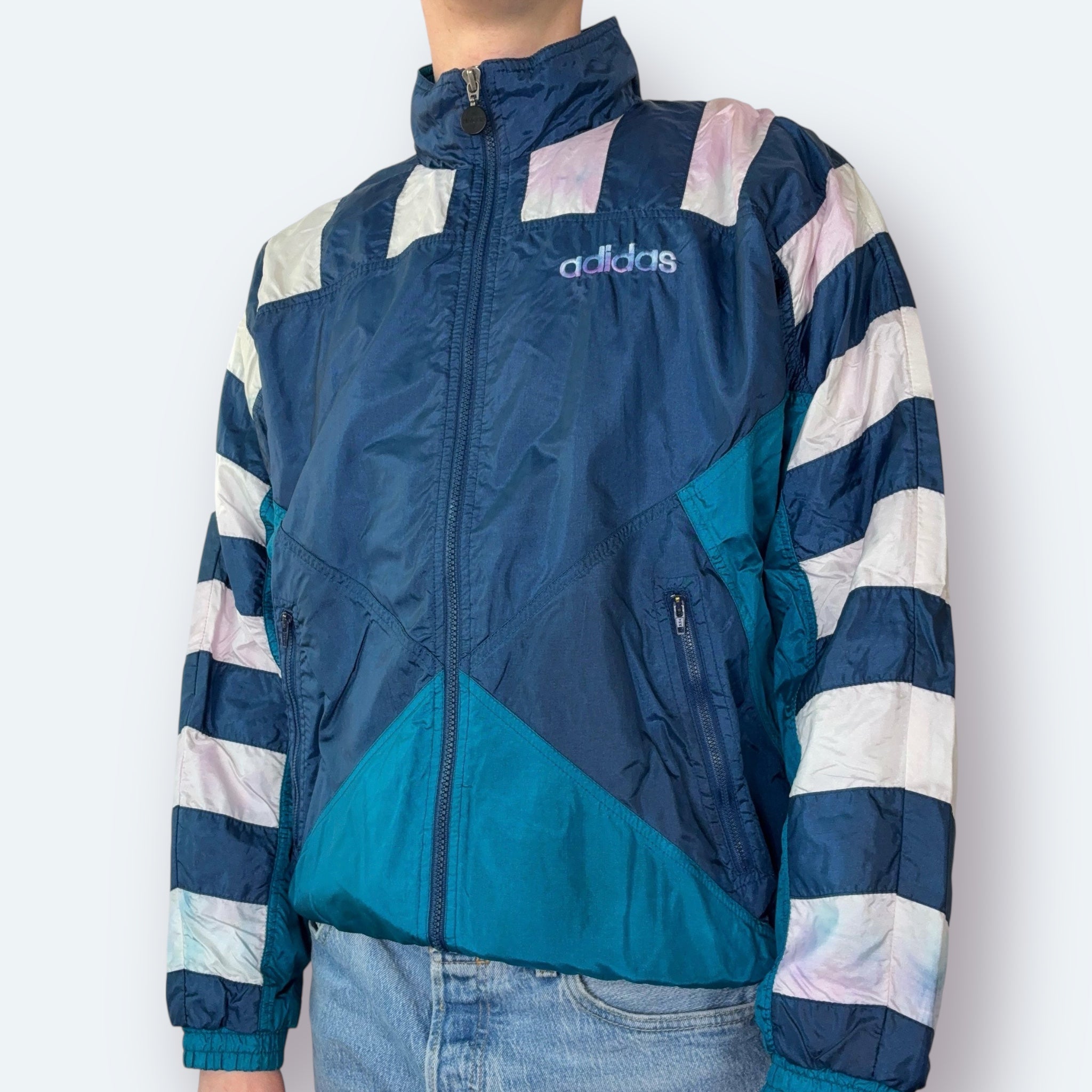 Adidas Vintage Trainingsjacke 80s Blau M - Vinverse
