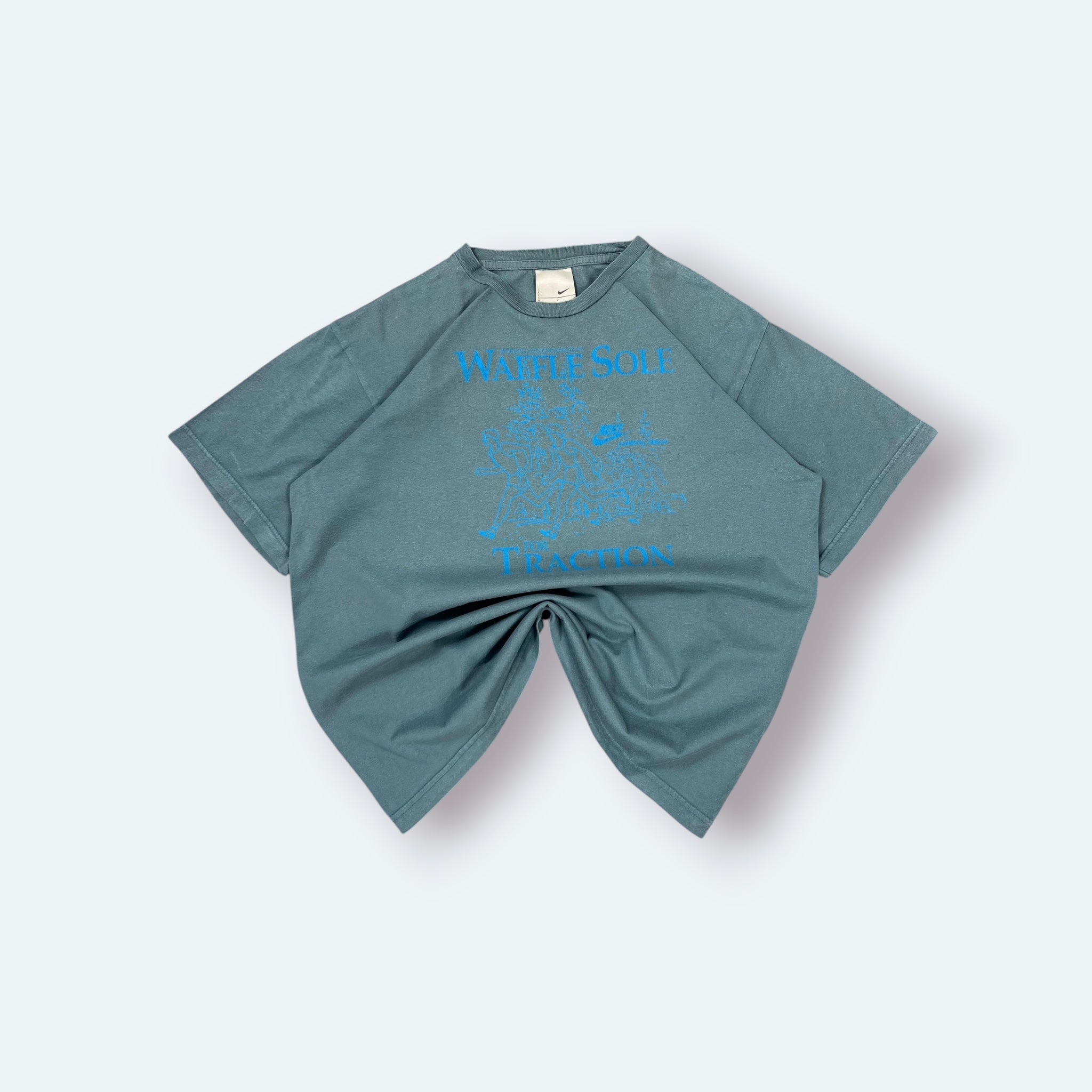 Nike Graphic Shirt 2000s Marathon Waffle Sole For Traction L - Vinverse