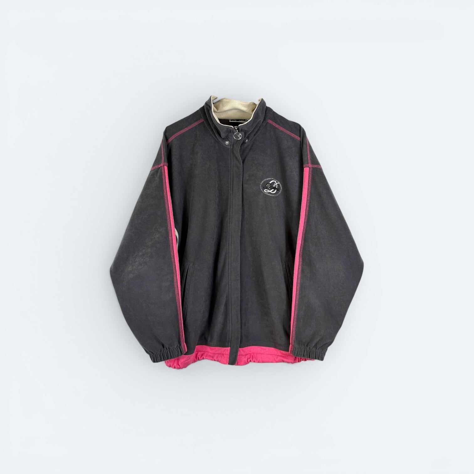 Diadora Vintage Samt Trainingsjacke 90s Grau M - Vinverse