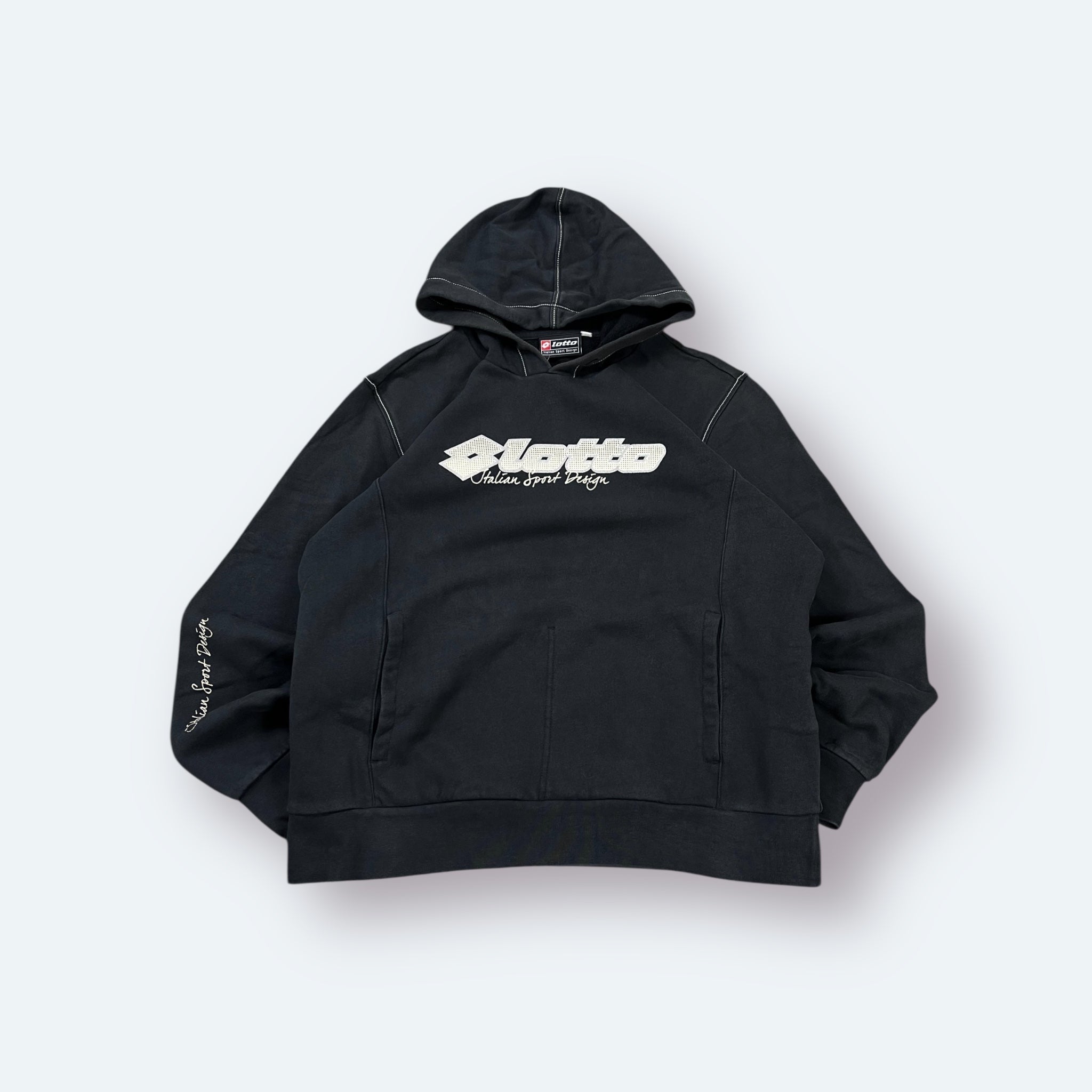 Lotto 2000s Hoodie Schwarz M - Vinverse