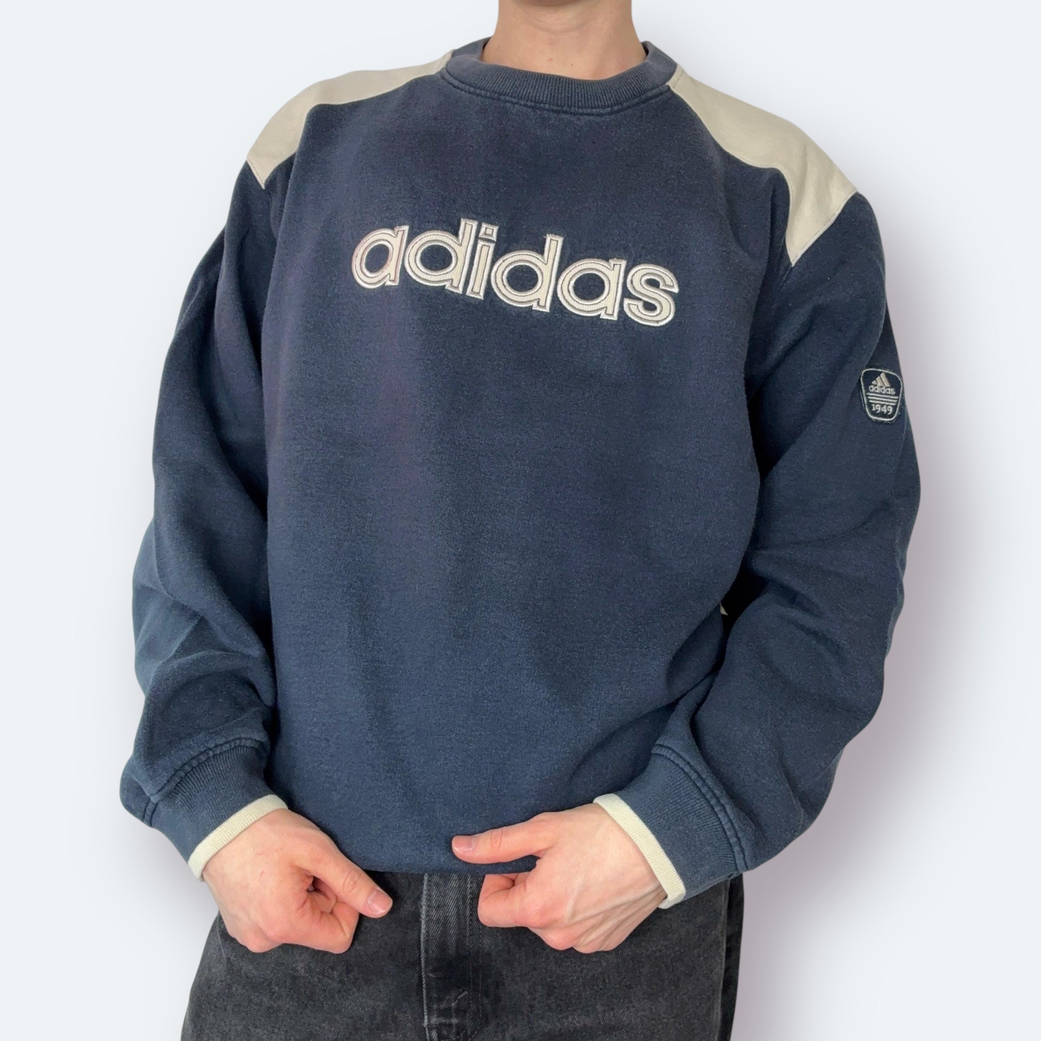 Adidas 2003 Sweater Washed Dunkelblau XL - Vinverse