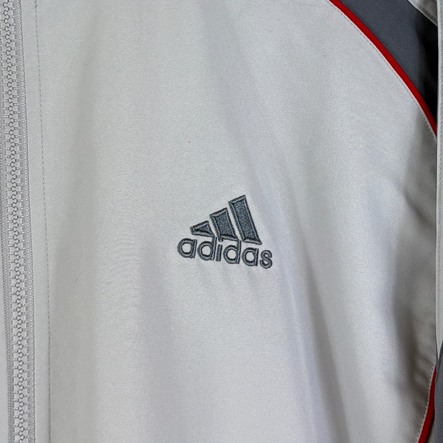 Adidas Vintage Trainingsjacke Grau Rot XL - Vinverse