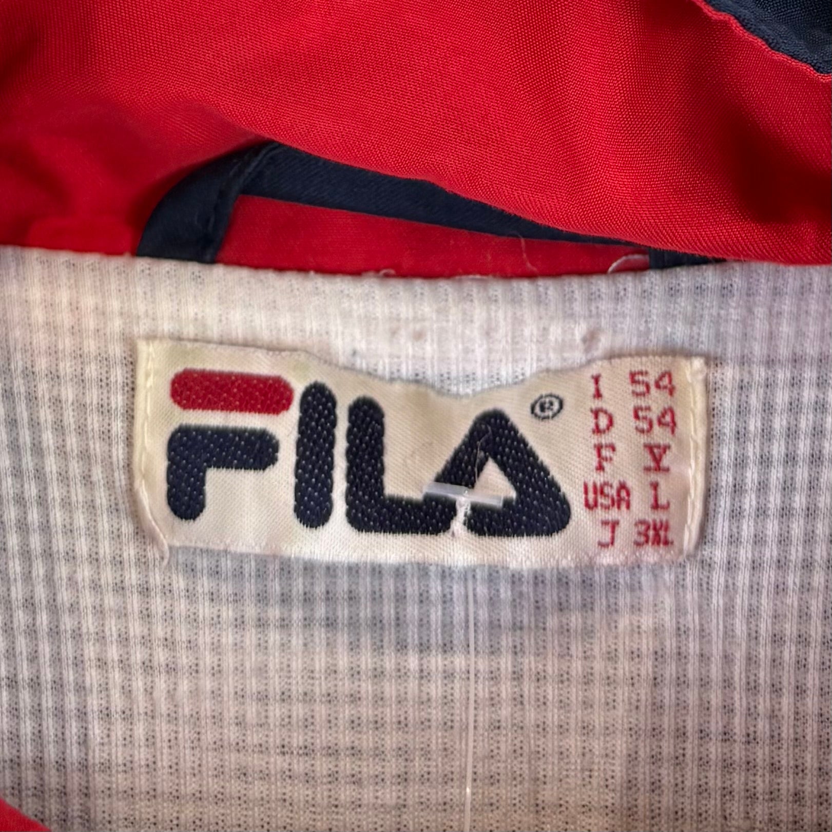 Fila 90s Vintage Trainingsjacke Marineblau L - Vinverse