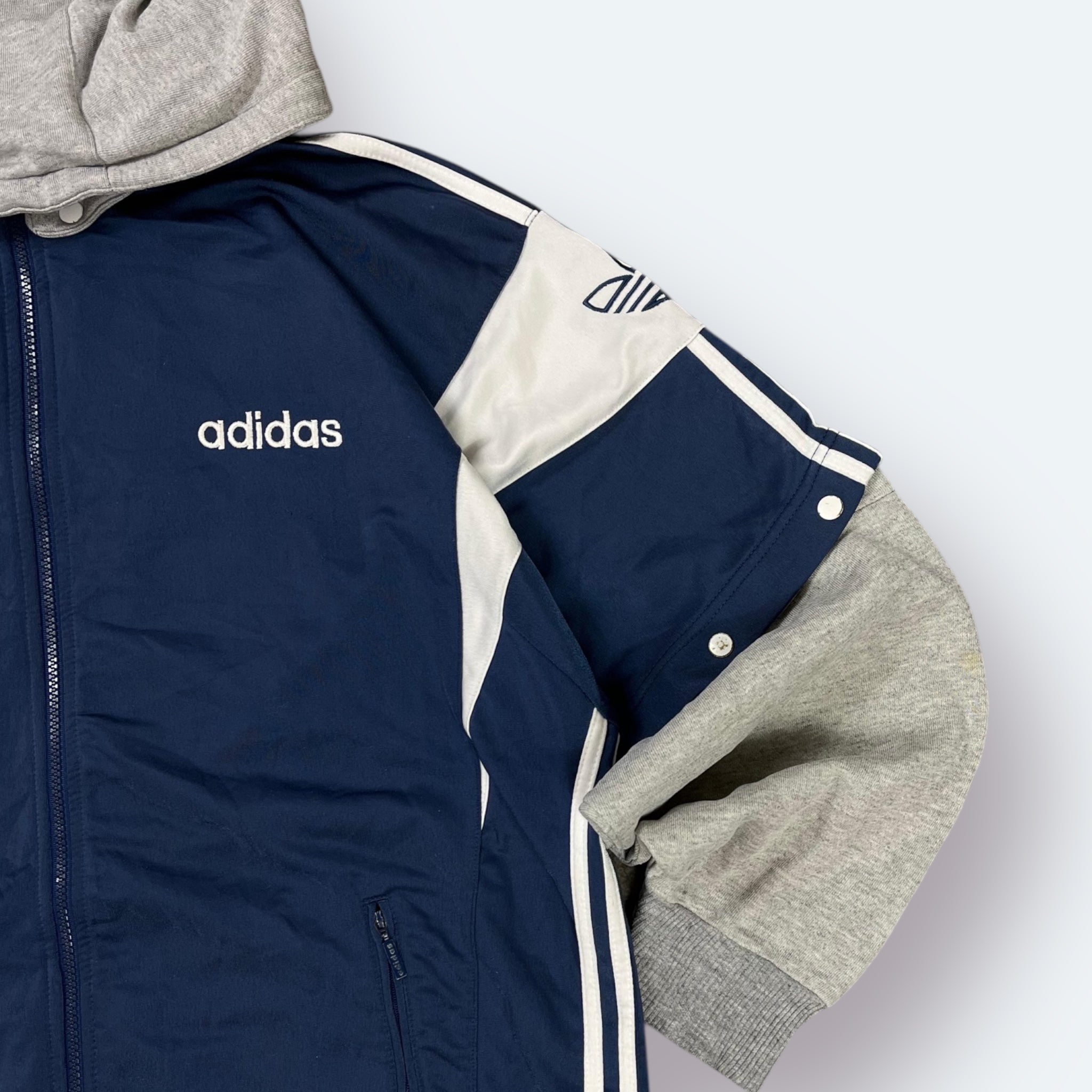 Adidas Vintage Trainingsjacke Blau Grau M (???) - Vinverse
