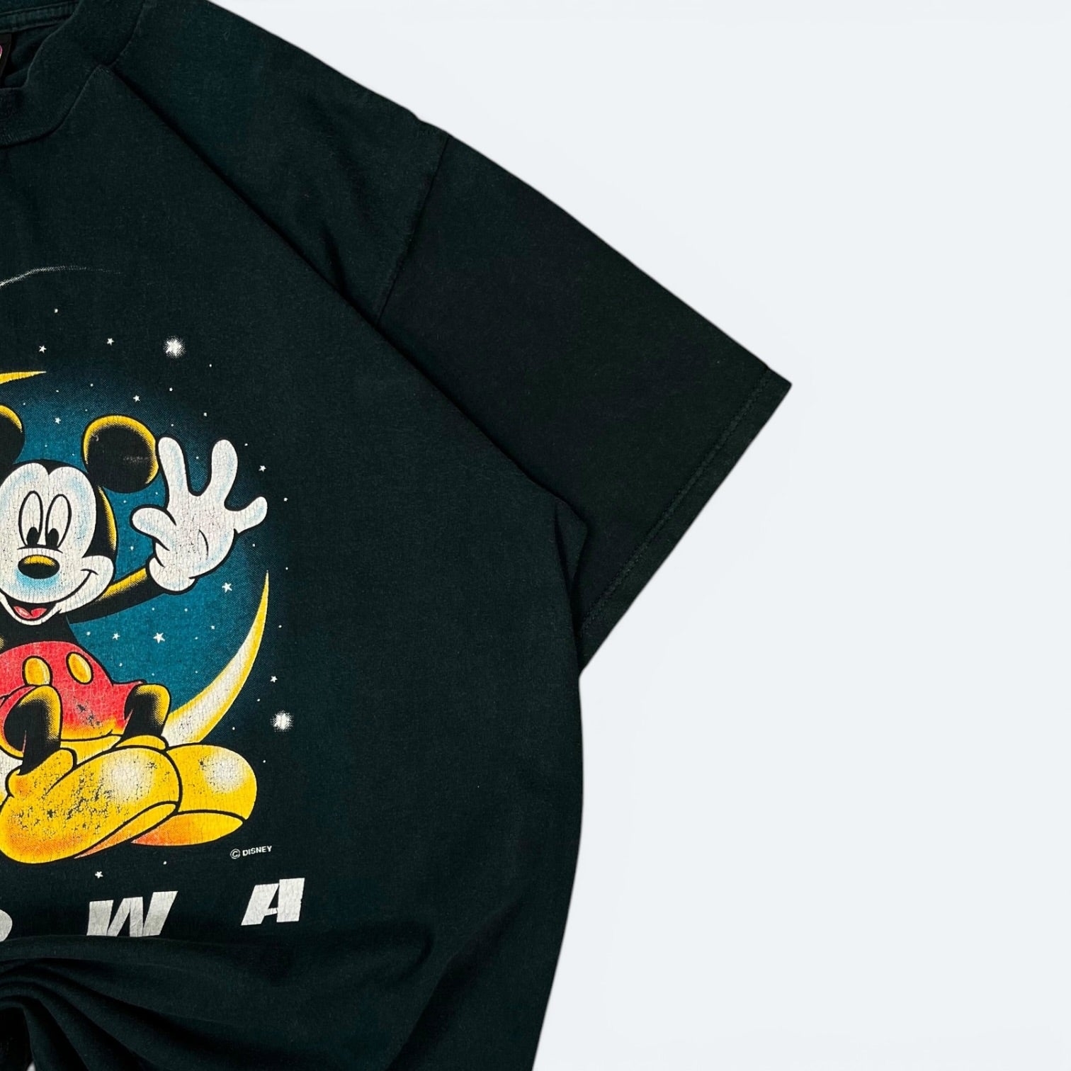 Disney Vintage T-Shirt Mickey Mouse Moon Schwarz XL (RÜCKSEITE FEHLT) - Vinverse