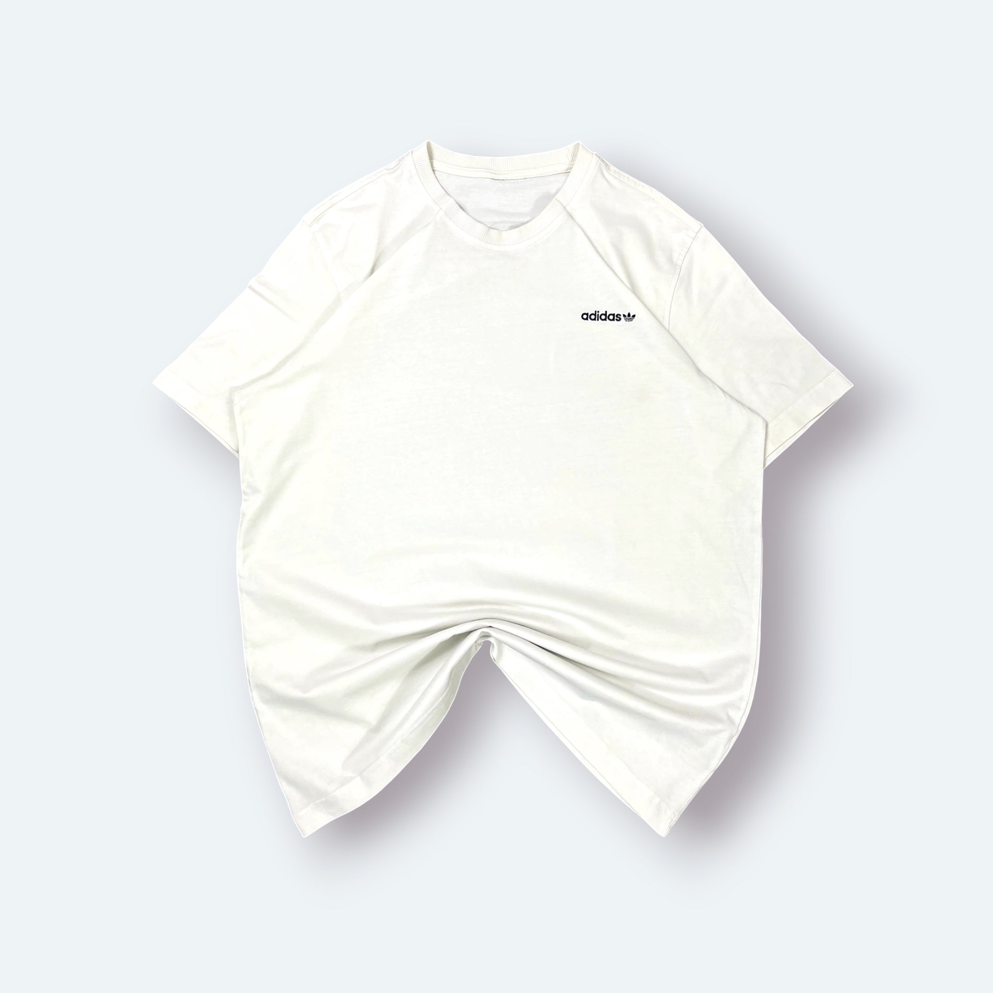 Adidas Vintage T-Shirt Backprint Weiß XXL - Vinverse