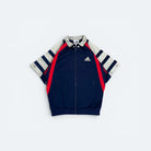 Adidas Vintage Trainingsjacke Kurzarm Blau Rot XL (FLECK ENTFERNBAR?) - Vinverse