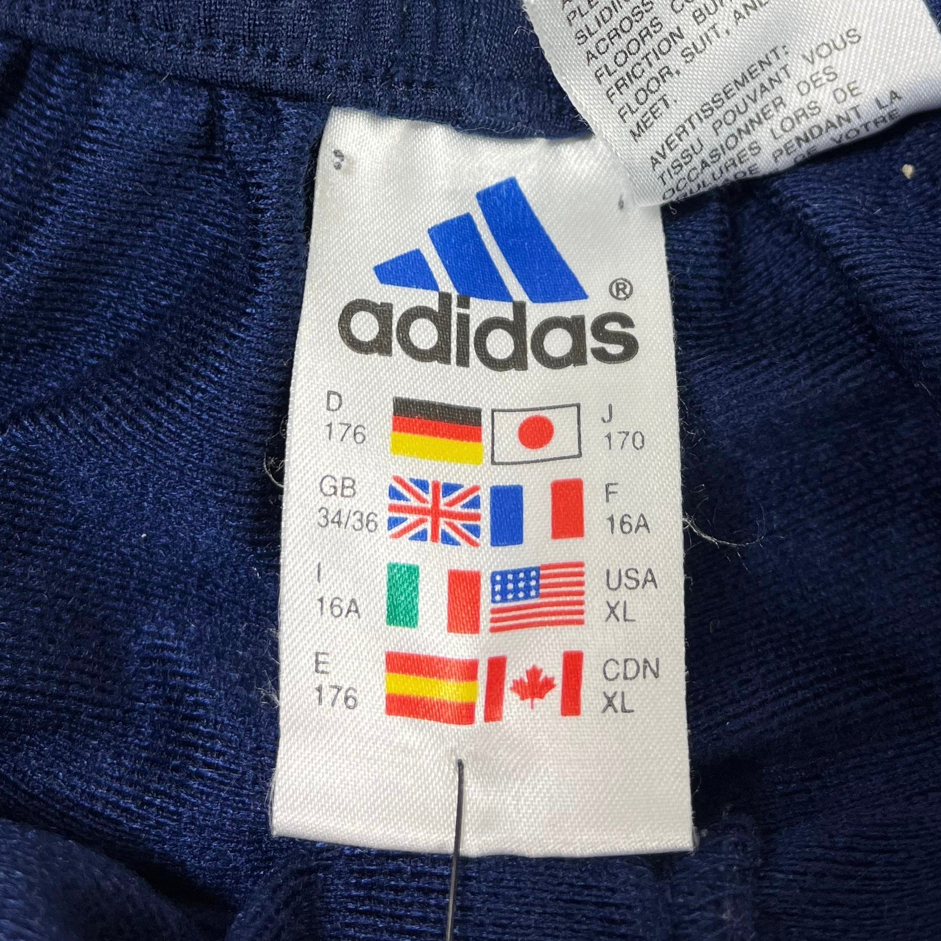 Adidas Vintage Trackpants Blau XL Fit S - Vinverse