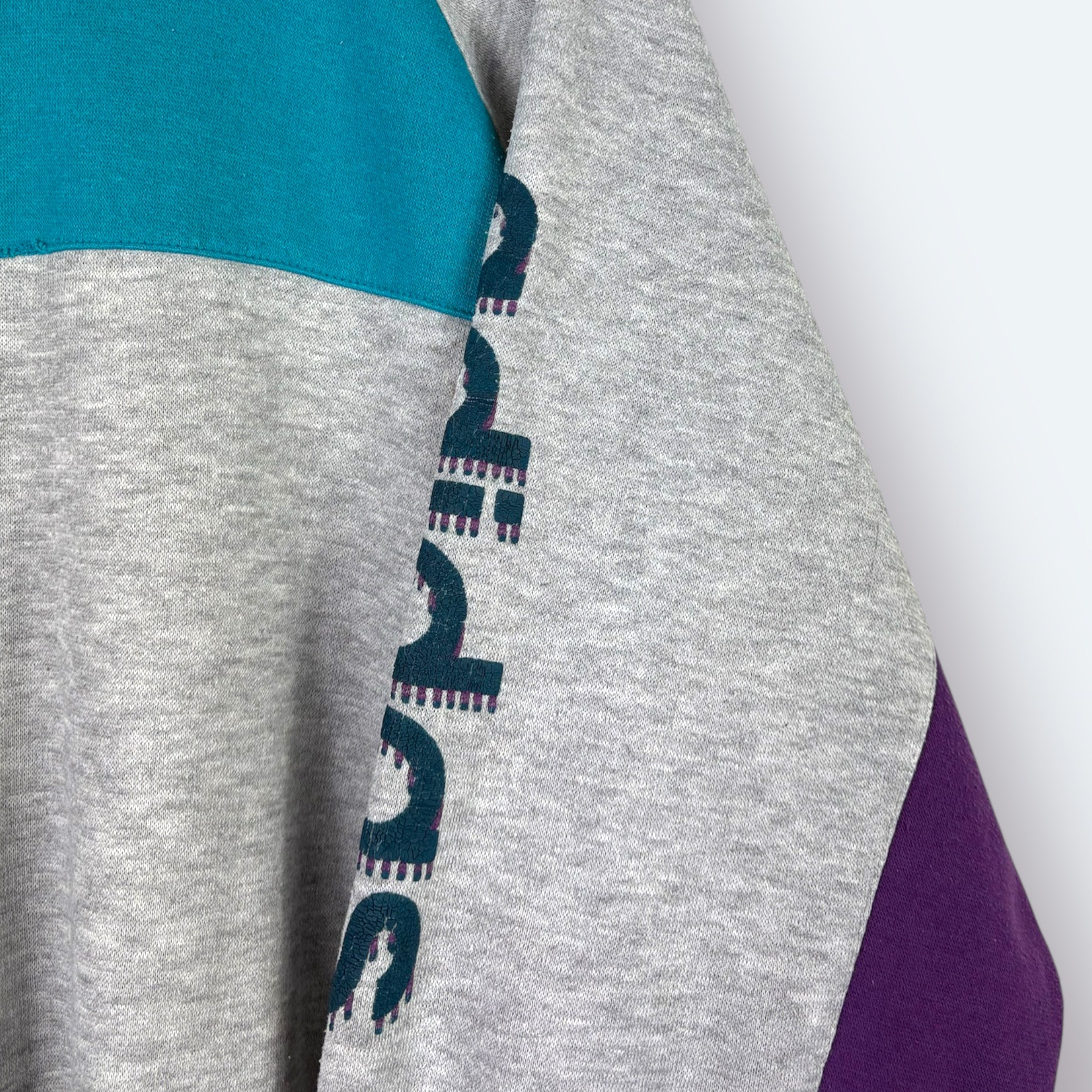 Adidas Vintage Sweater Grau Bunt M - Vinverse