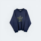 Adidas Vintage Print Sweater 90s Blau L - Vinverse
