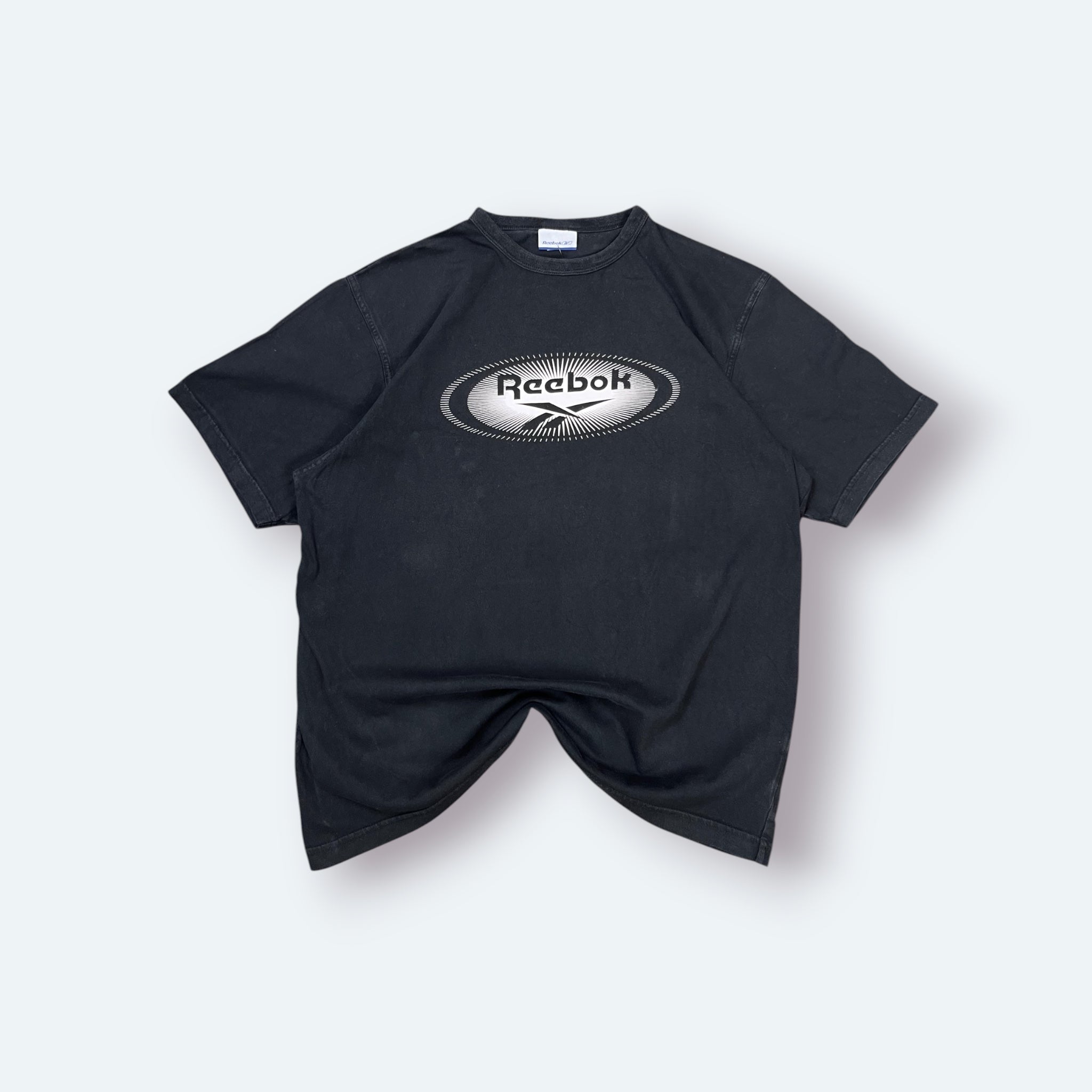 Reebok Vintage T-Shirt Logo Print Schwarz L - Vinverse