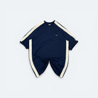 Nike Vintage T-Shirt Streifen Blau M - Vinverse