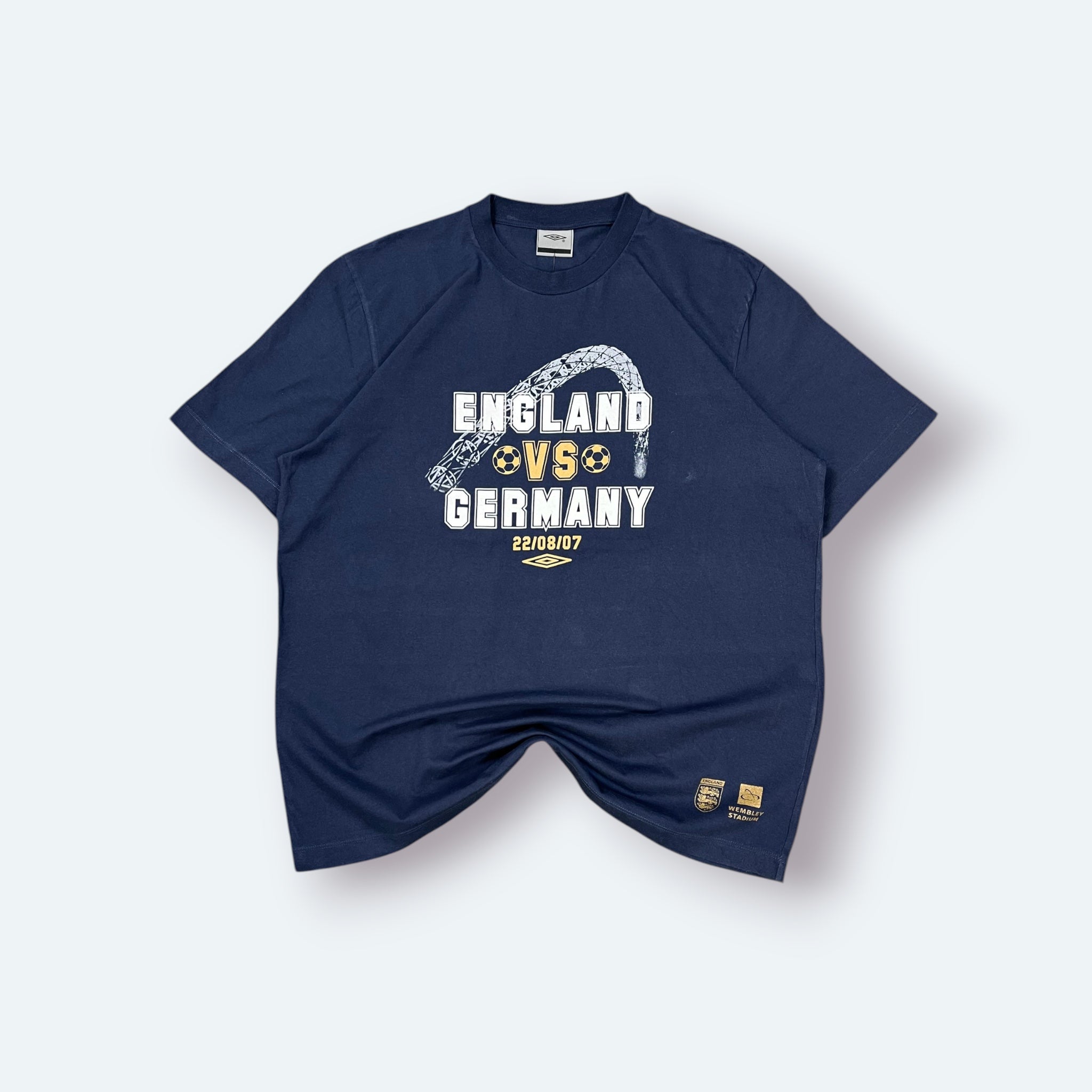 Umbro Vintage T-Shirt England vs Germany Blau XXL - Vinverse