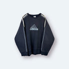Adidas 2002 Big Logo Sweater Washed Blau L - Vinverse