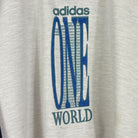 Adidas One World Vintage Half Zip 90s Grau Marineblau L - Vinverse