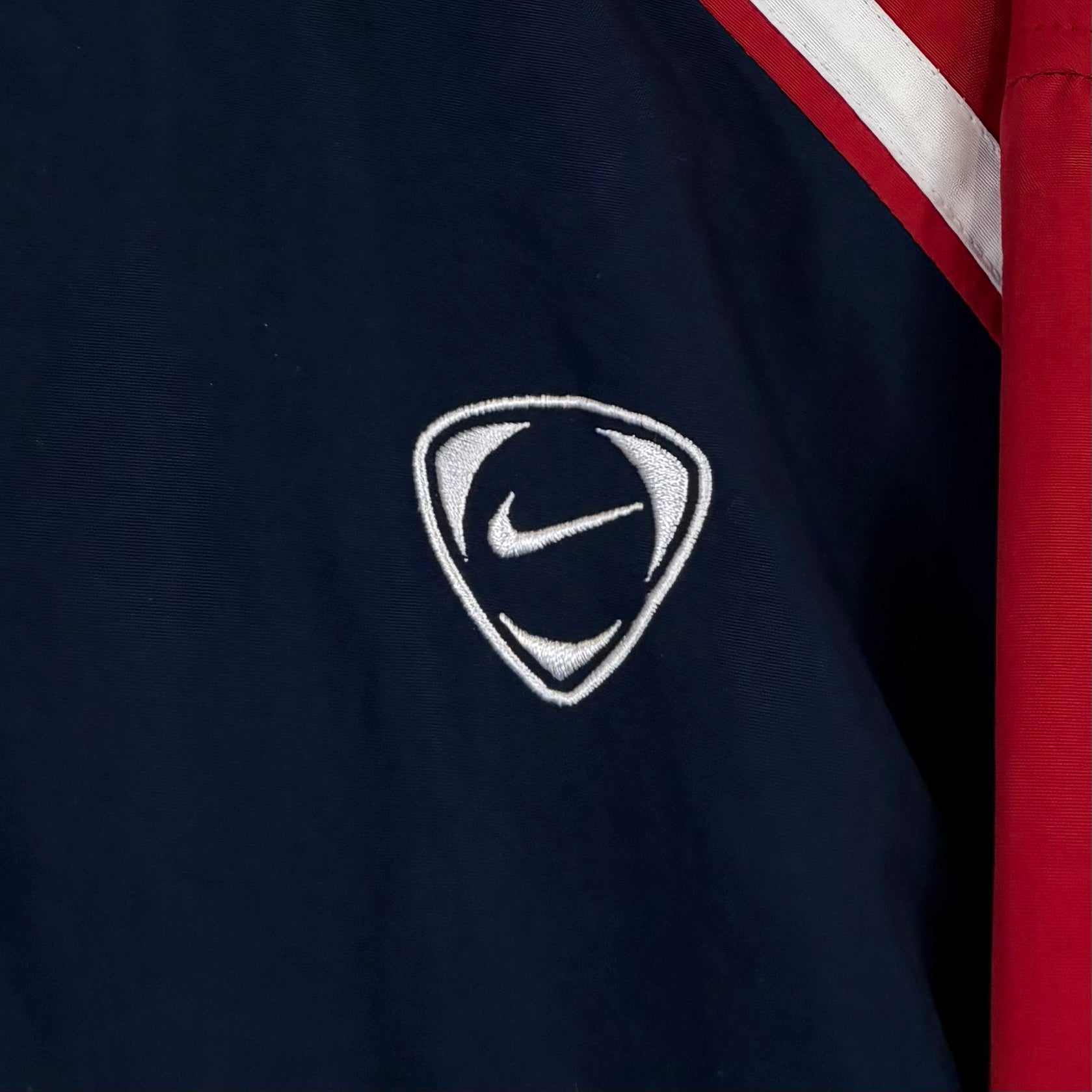 Nike 2000s Trainingsjacke Blau Rot L - Vinverse