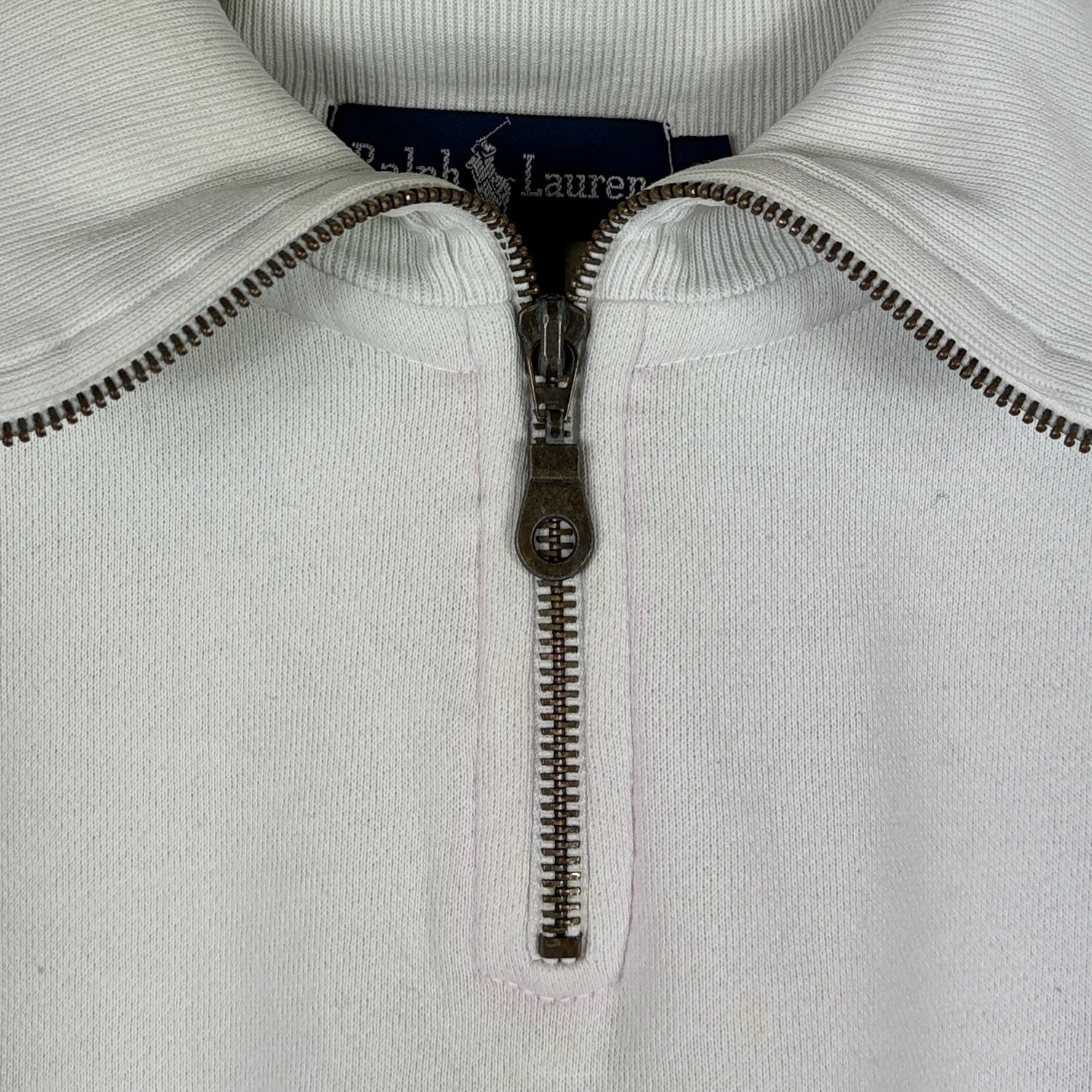 Ralph Lauren Vintage Half Zip Weiß L (FLECK??) - Vinverse
