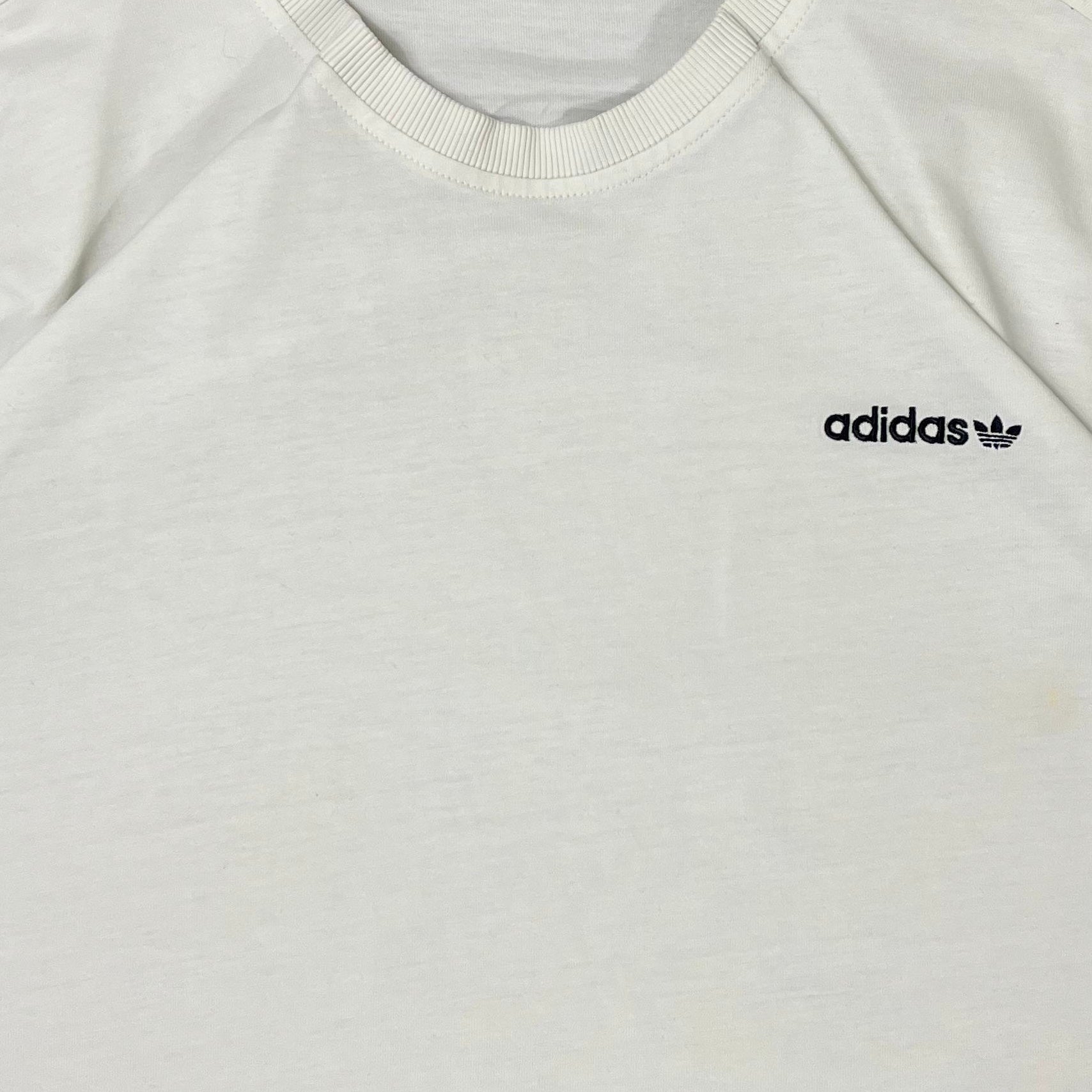 Adidas Vintage T-Shirt Backprint Weiß XXL - Vinverse