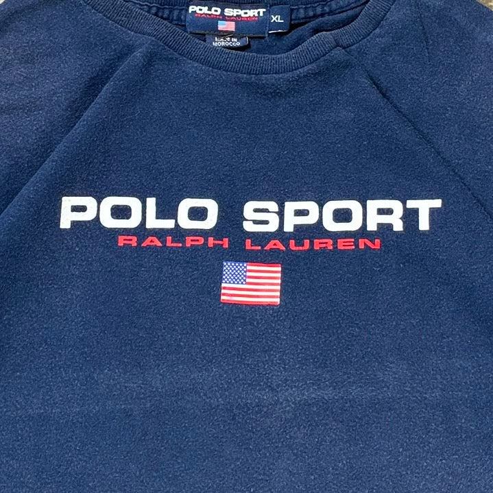 Ralph Lauren Vintage T-Shirt Logo Blau XL - Vinverse