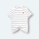 Nike Vintage T-Shirt Gestreift Weiß S - Vinverse